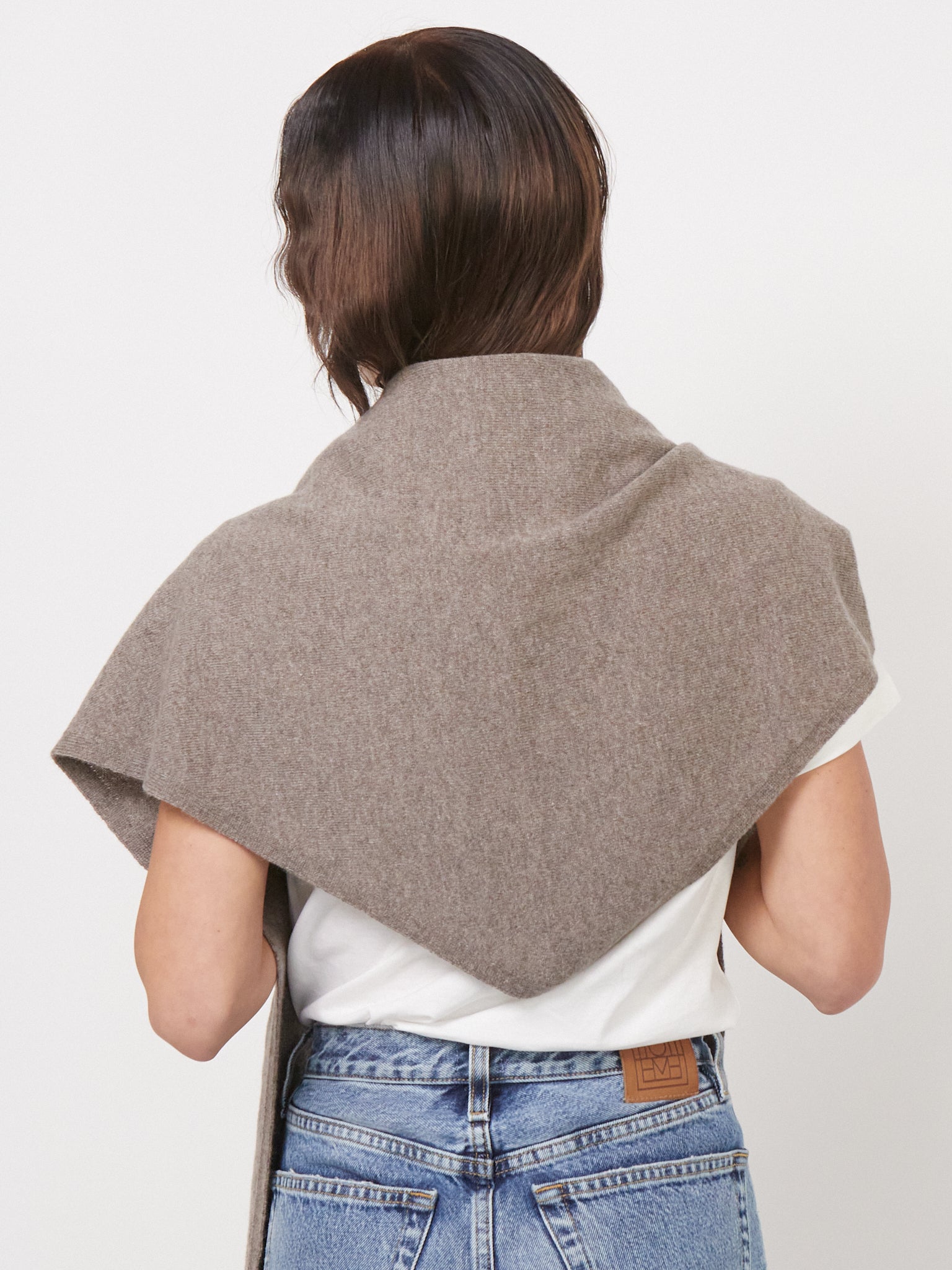 Cordera Cashmere Bandana in Taupe, Curated by Shop Sommer in San Francisco. 
