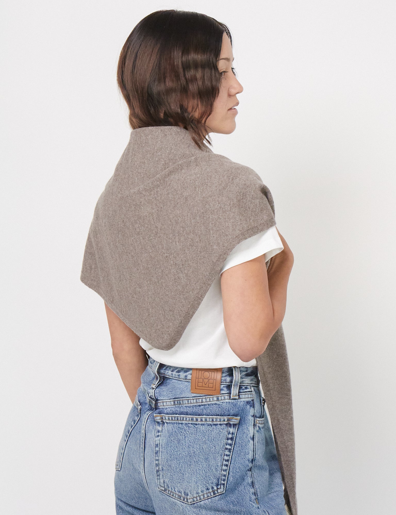 Cordera Cashmere Bandana in Taupe, Curated by Shop Sommer in San Francisco. 