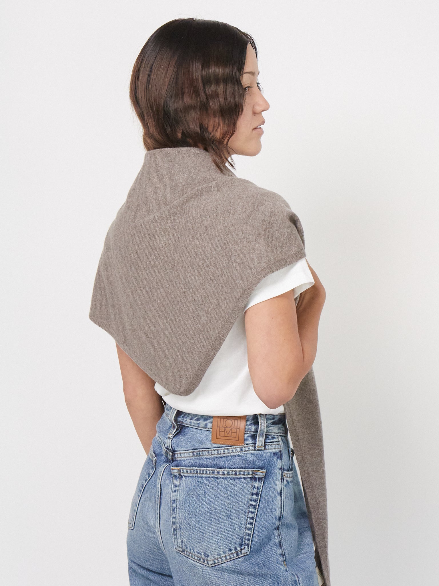 Cordera Cashmere Bandana in Taupe, Curated by Shop Sommer in San Francisco. 