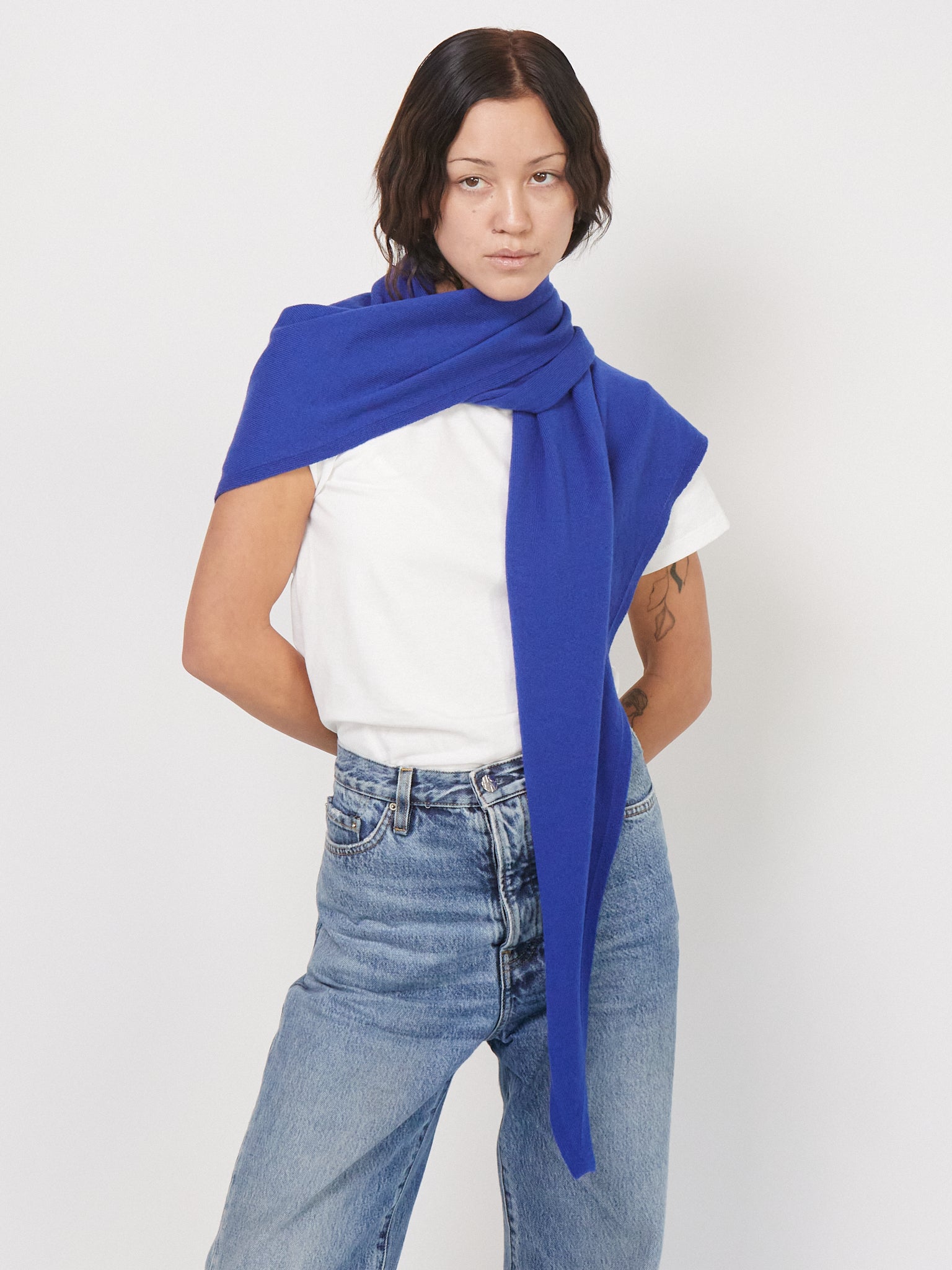 Cashmere Bandana in Klein Blue by Cordera, curated by Shop Sommer in San Francisco. 