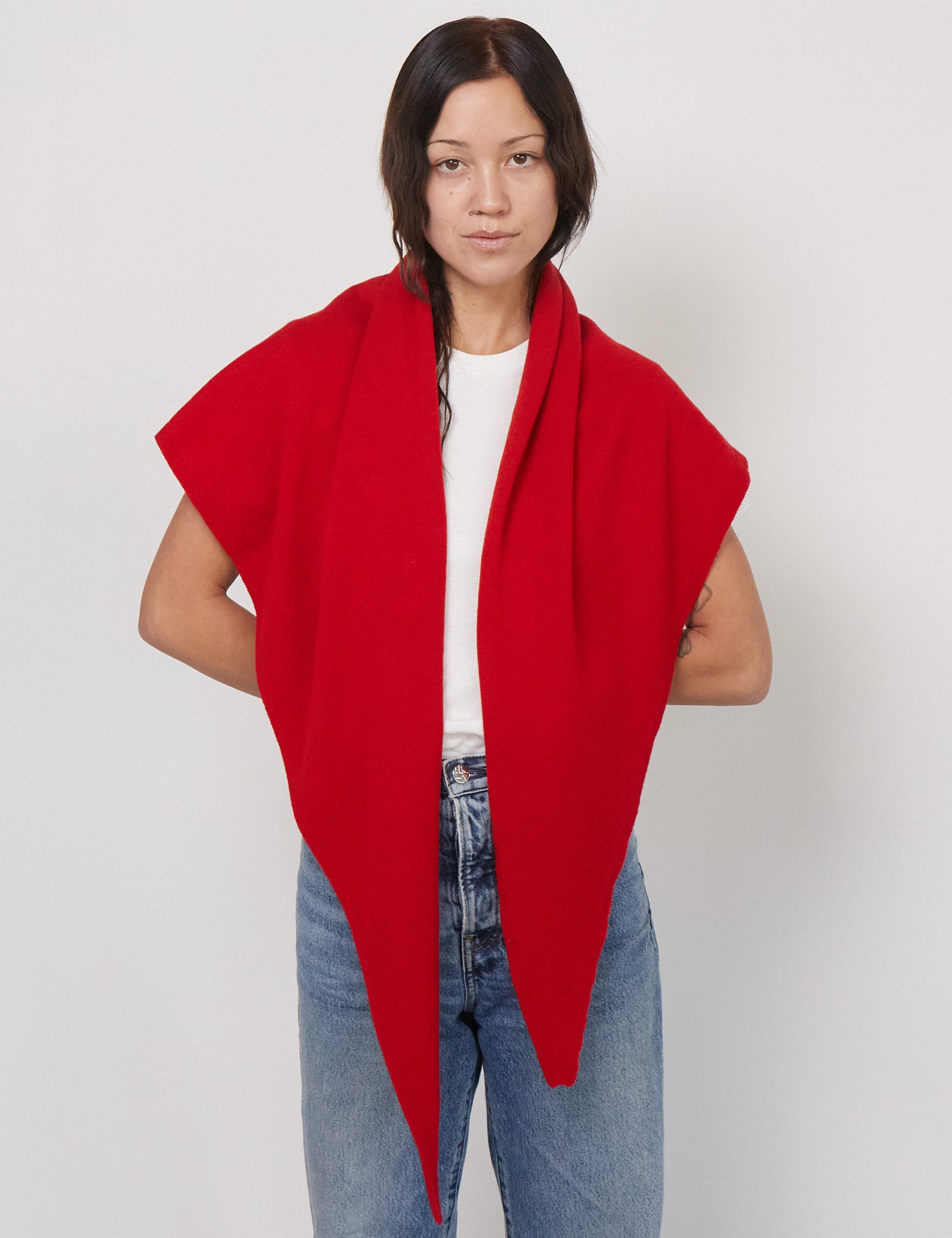 Cordera Red Merino Wool Bandana, Curated by Shop Sommer in San Francisco.