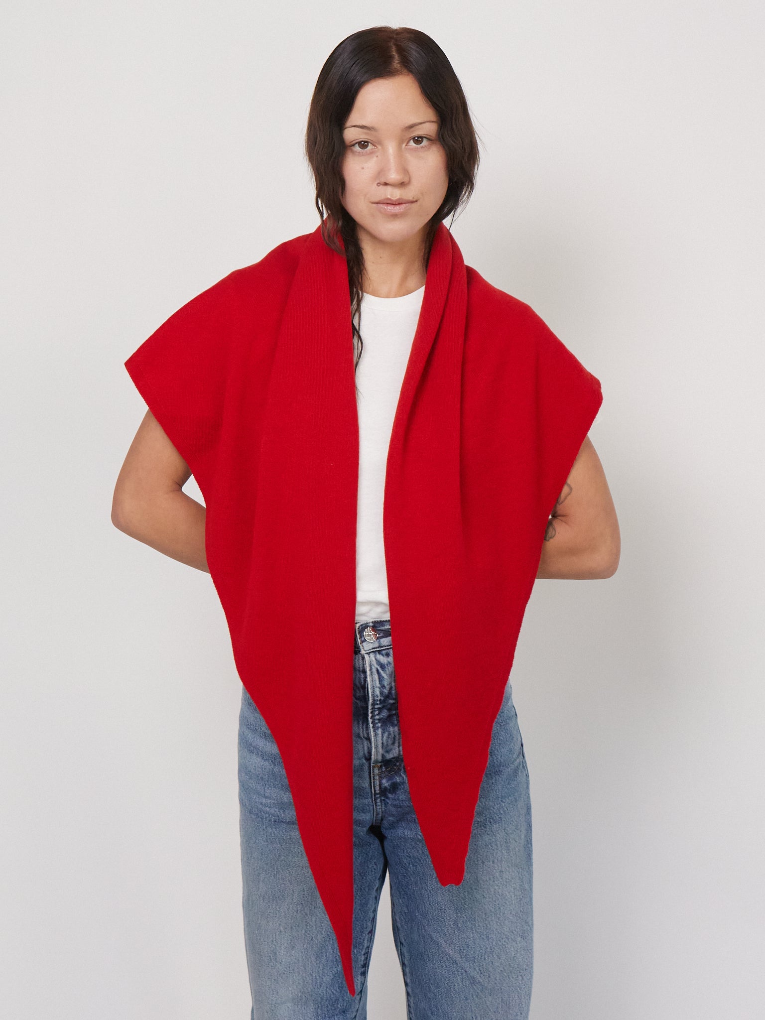 Cordera Red Merino Wool Bandana, Curated by Shop Sommer in San Francisco.