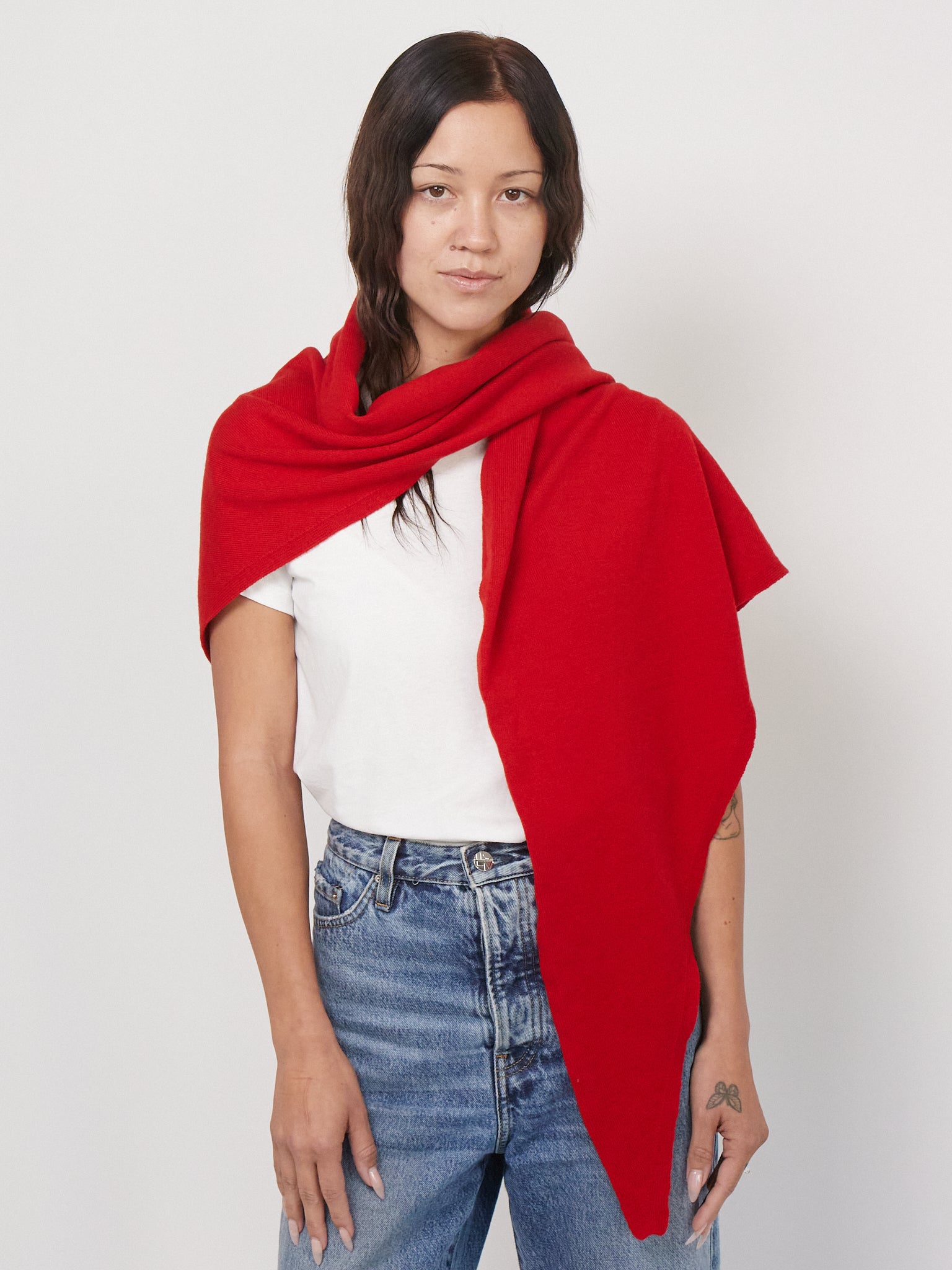 Cordera Red Merino Wool Bandana, Curated by Shop Sommer in San Francisco.