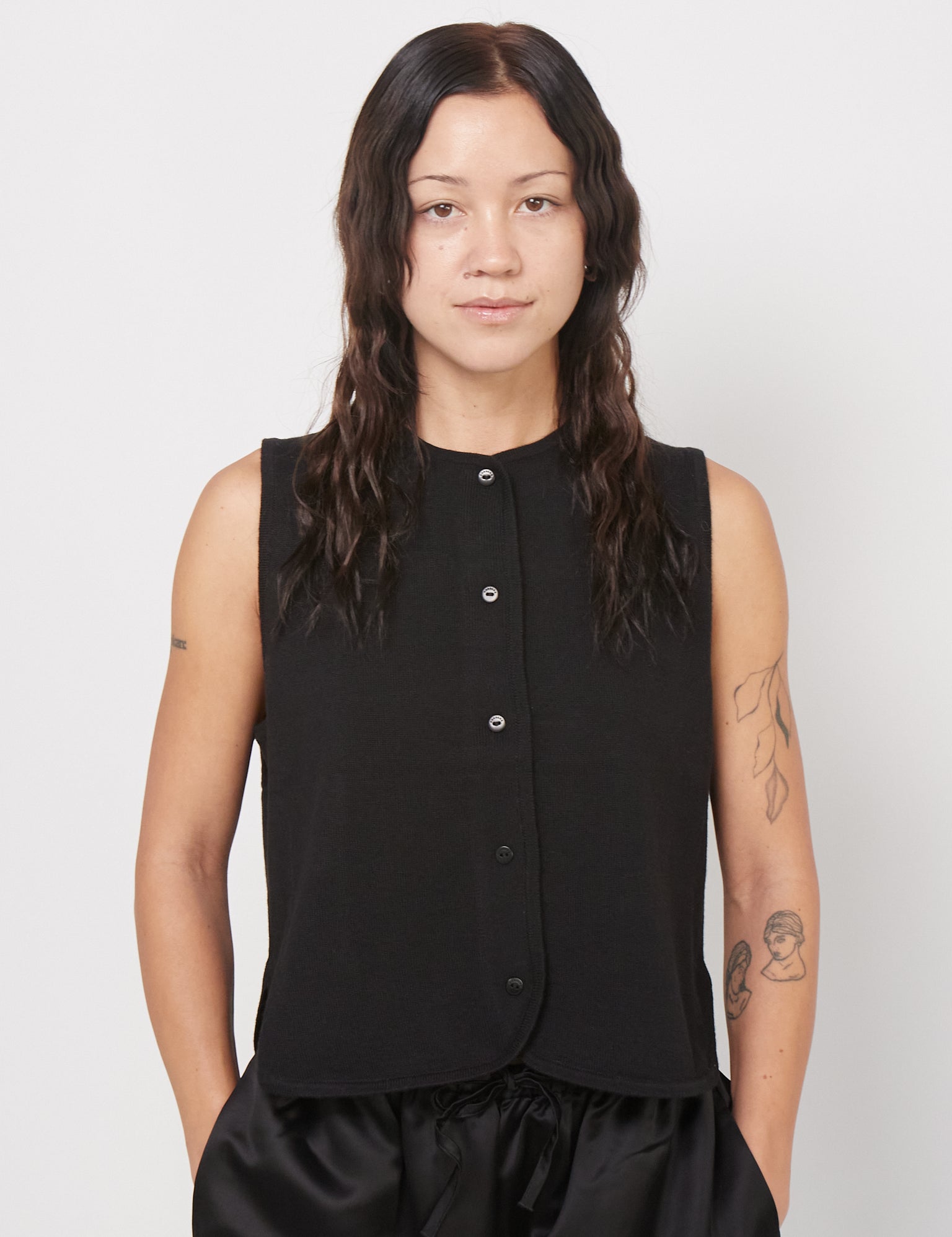 Cordera Merino Wool Wasitcoat in Black, curated by Shop Sommer in San Francisco. 
