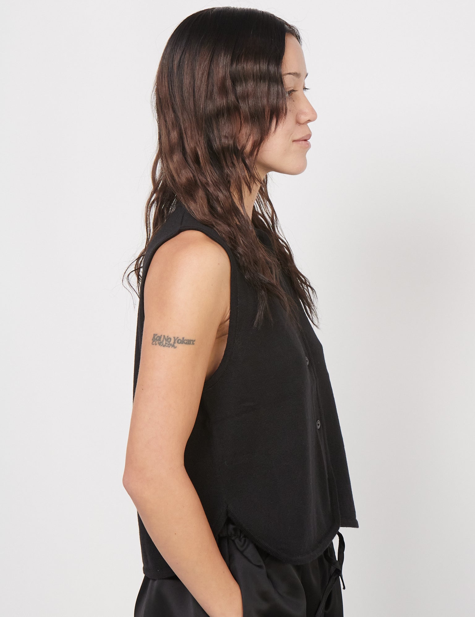 Cordera Merino Wool Wasitcoat in Black, curated by Shop Sommer in San Francisco. 