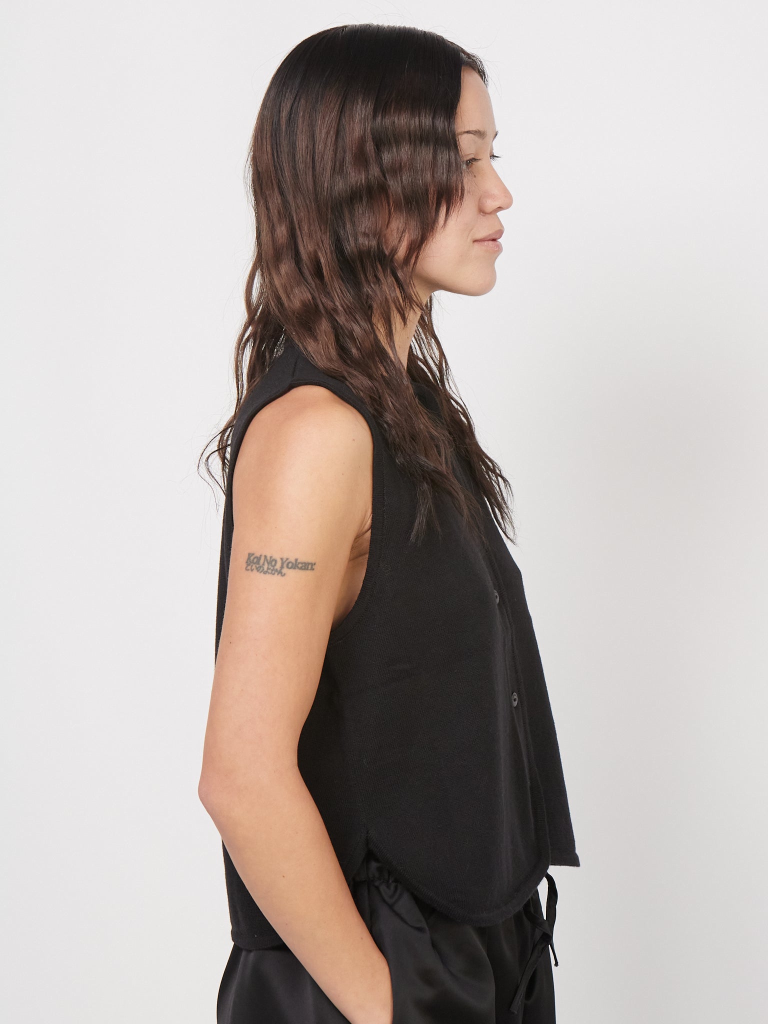 Cordera Merino Wool Wasitcoat in Black, curated by Shop Sommer in San Francisco. 