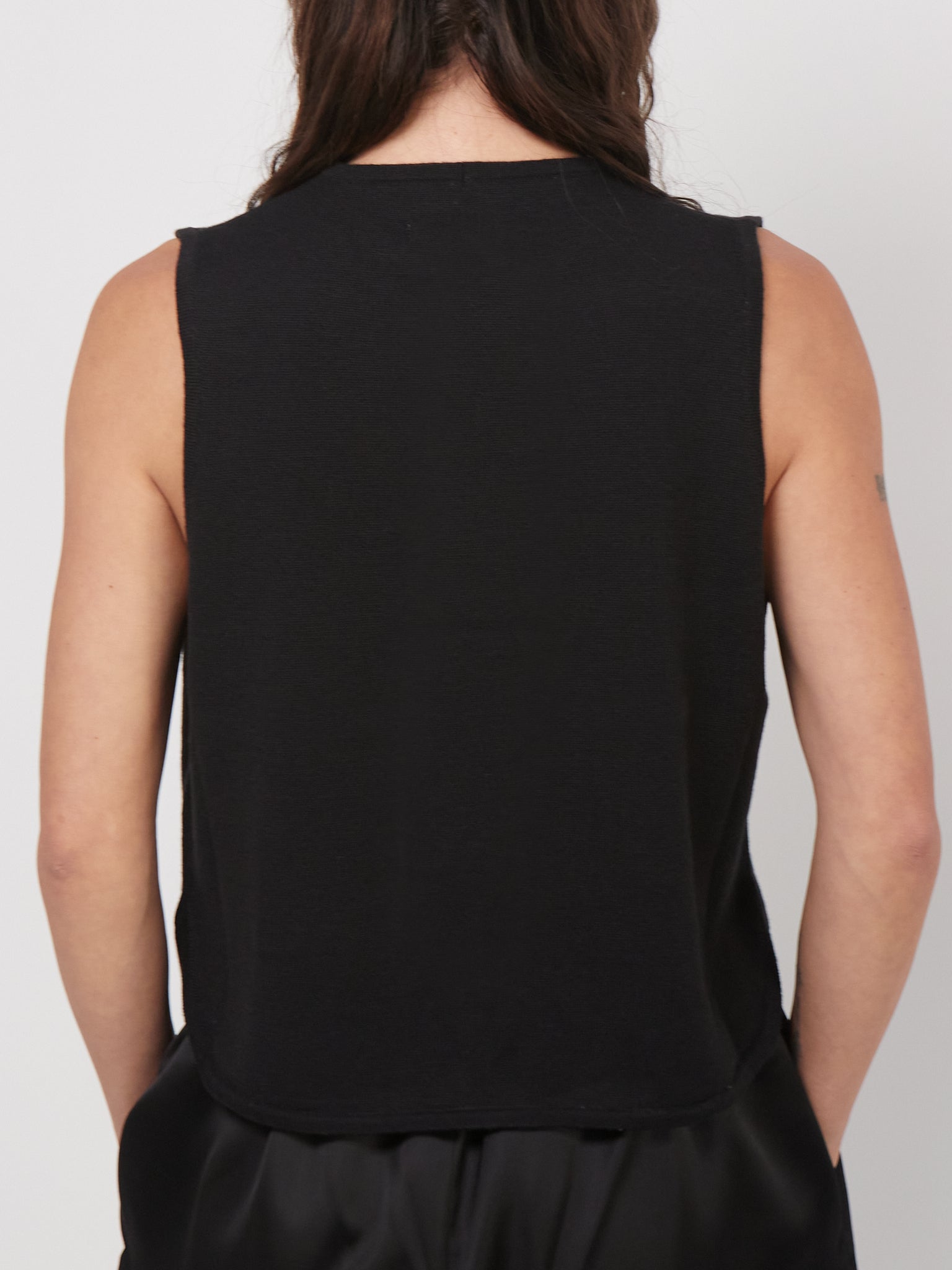 Cordera Merino Wool Wasitcoat in Black, curated by Shop Sommer in San Francisco. 