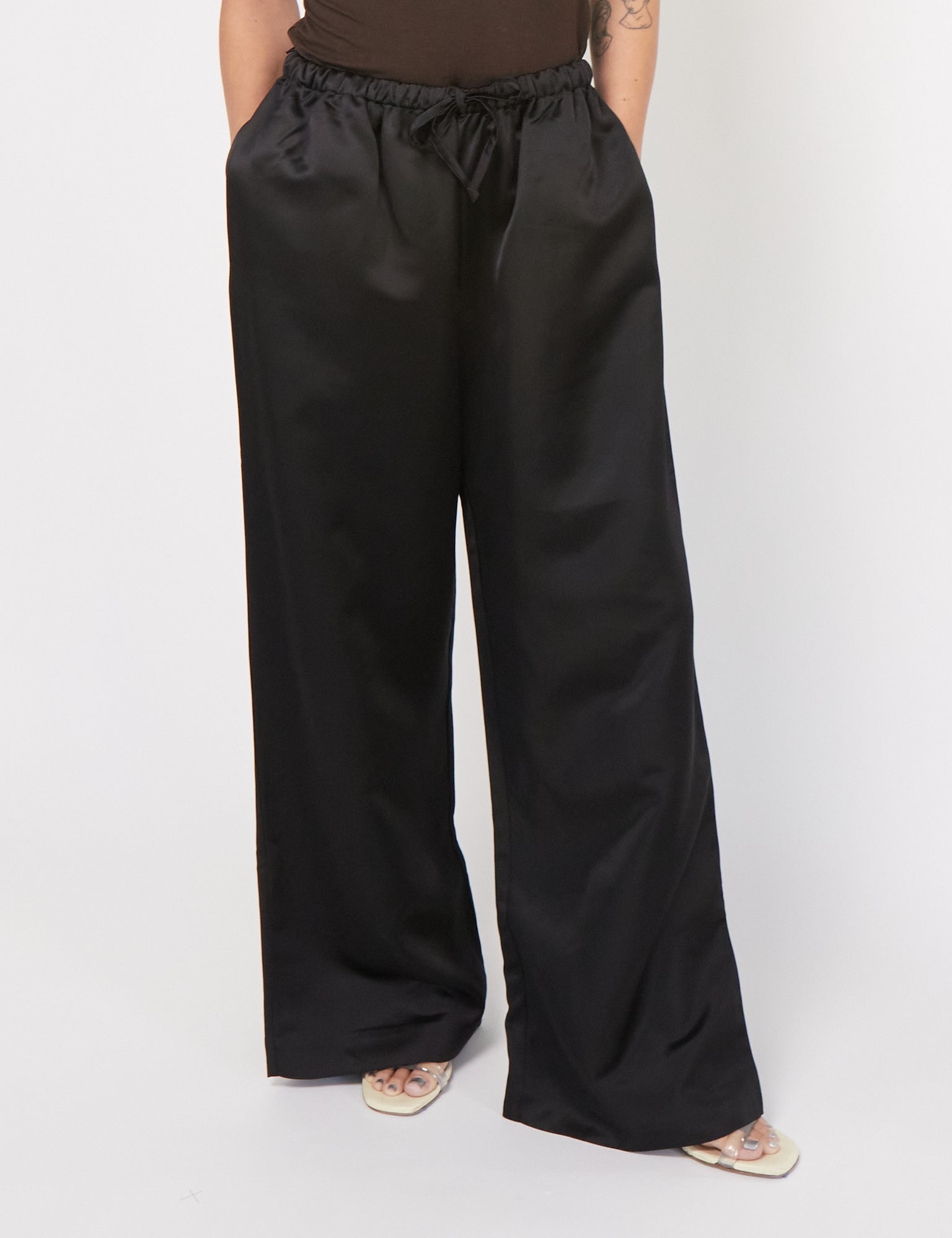 Satin Relaxed Pants Black by Cordera, curated by Shop Sommer in San Francisco. 
