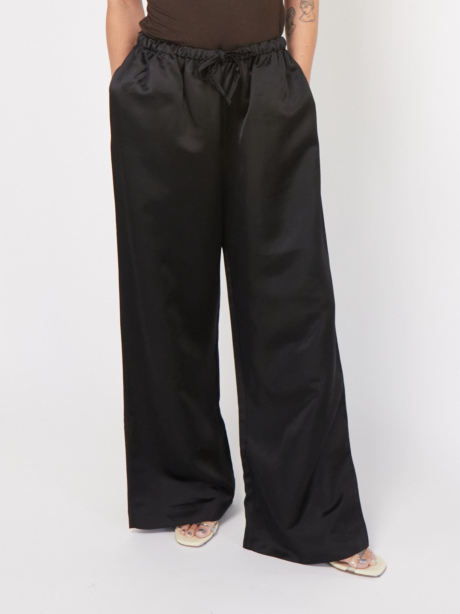 Satin Relaxed Pants Black by Cordera, curated by Shop Sommer in San Francisco. 