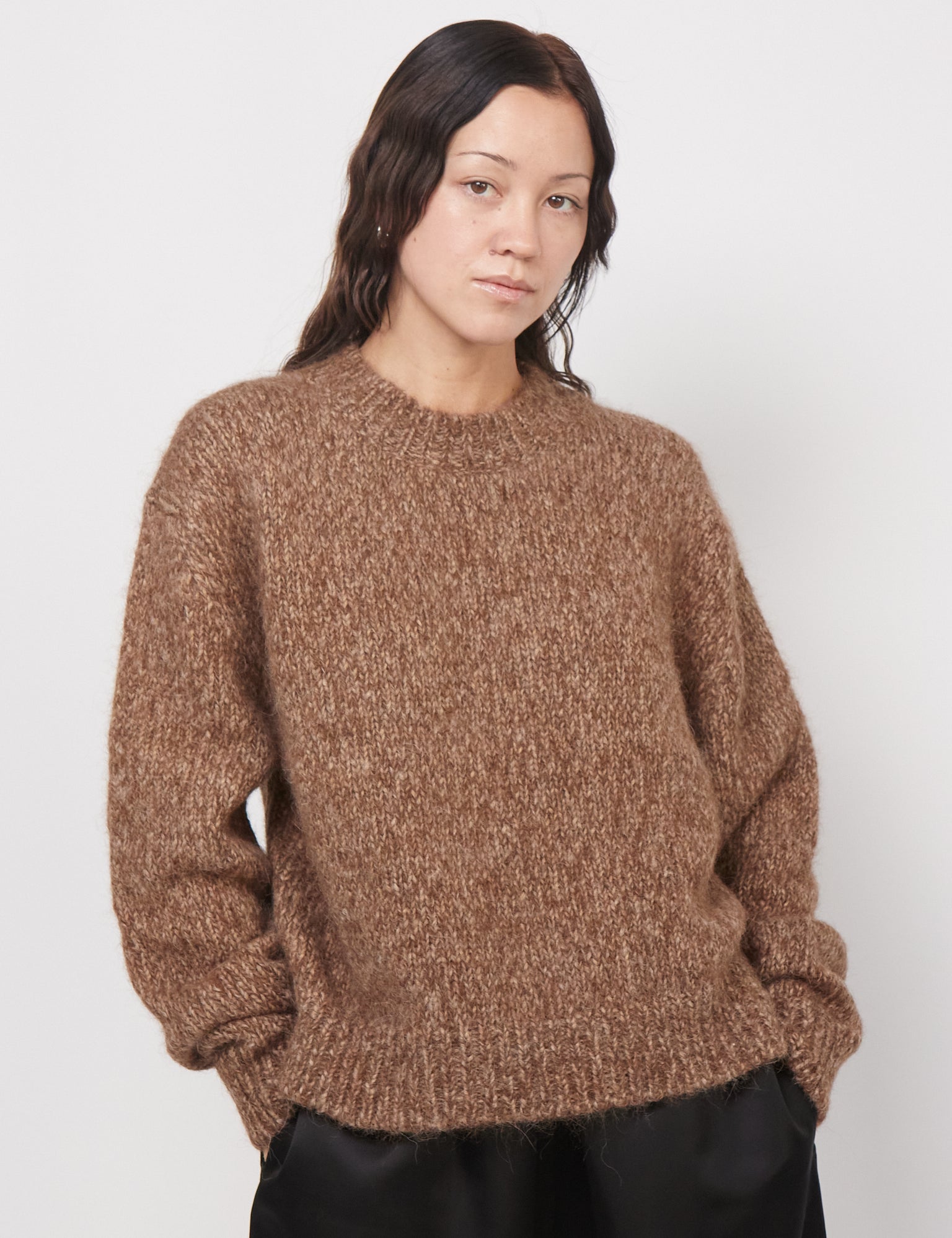 Cordera Chunky Sweater in Brown Melange, curated by Shop Sommer in San Francisco. 