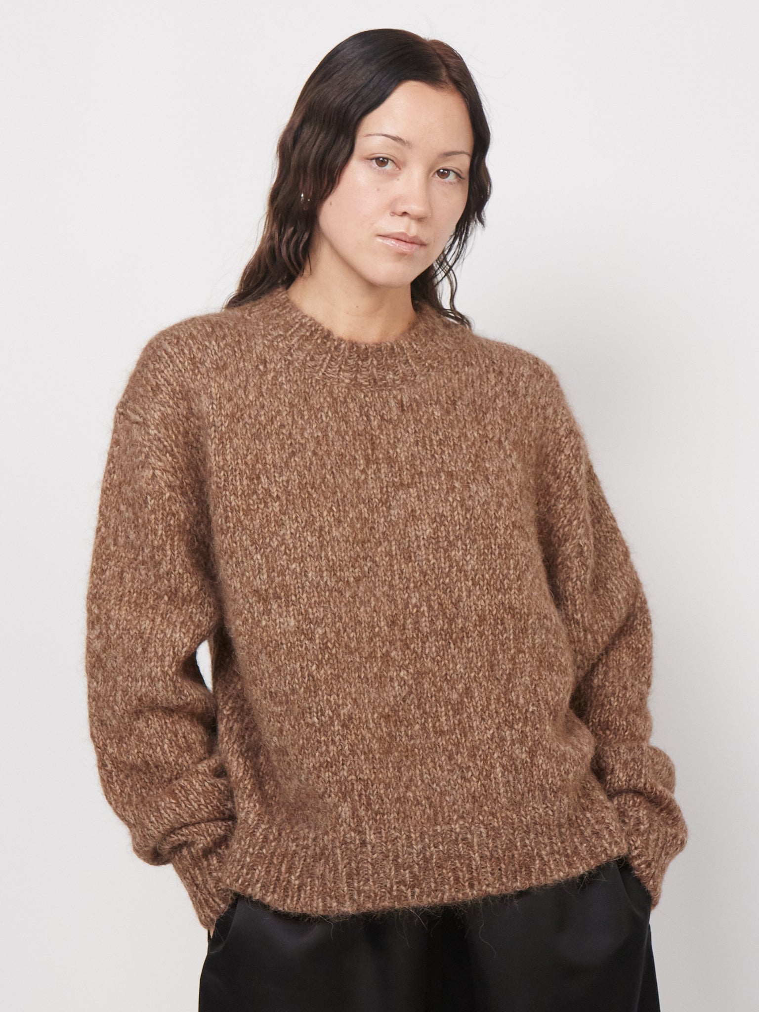 Cordera Chunky Sweater in Brown Melange, curated by Shop Sommer in San Francisco. 