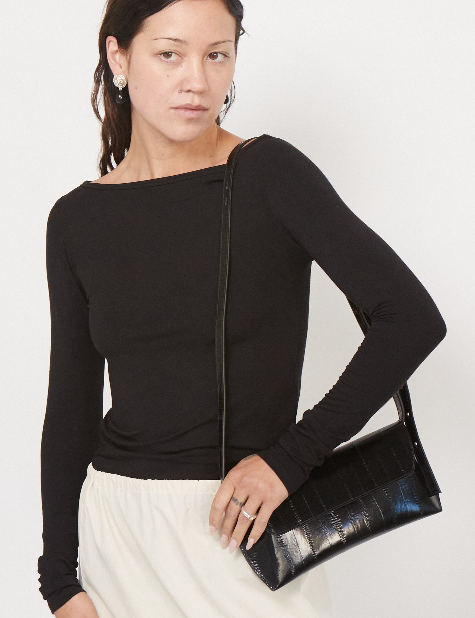 Swan Bag in Eel Black by Cordera, curated by Shop Sommer in San Francisco. 
