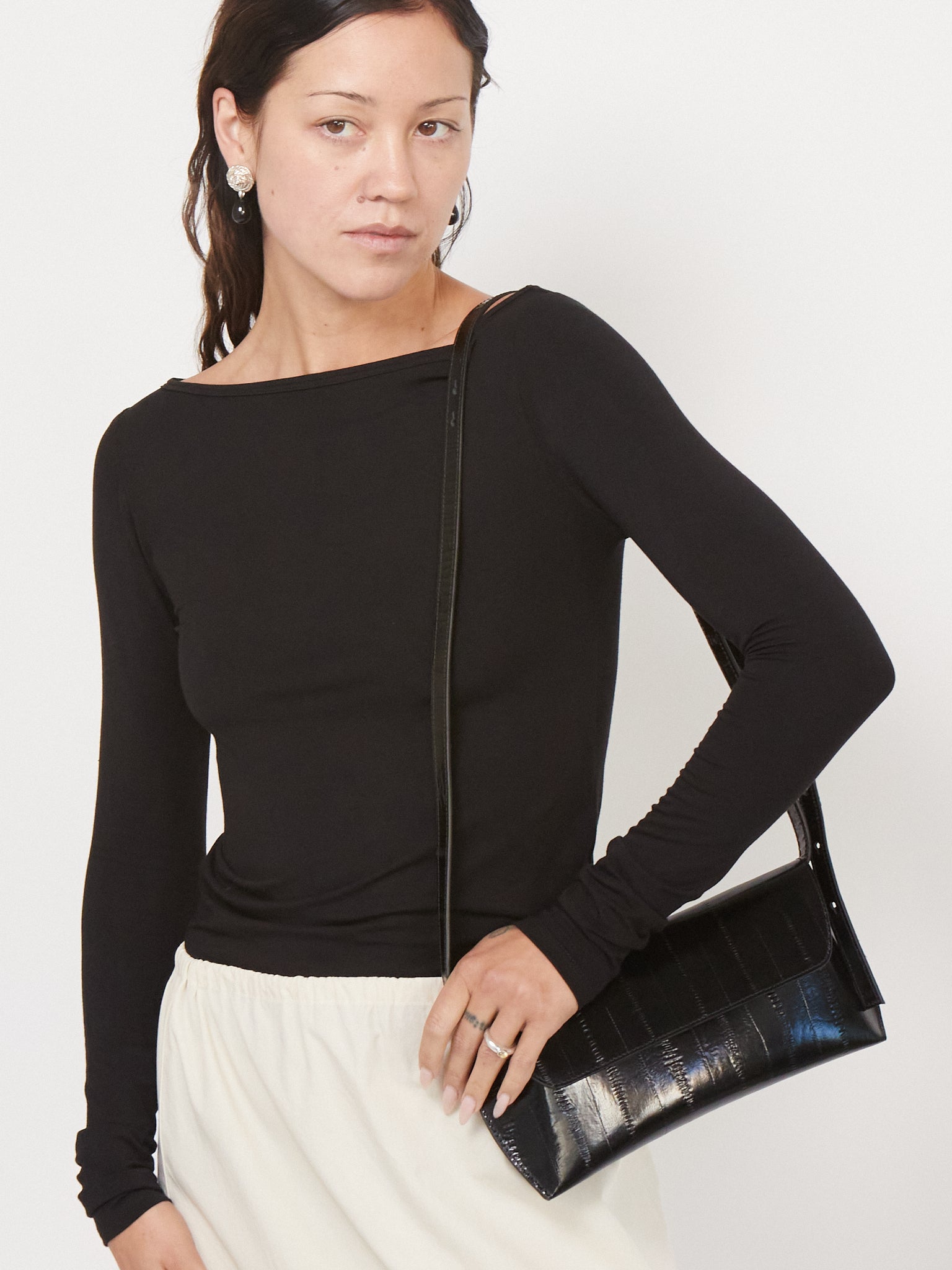 Swan Bag in Eel Black by Cordera, curated by Shop Sommer in San Francisco. 