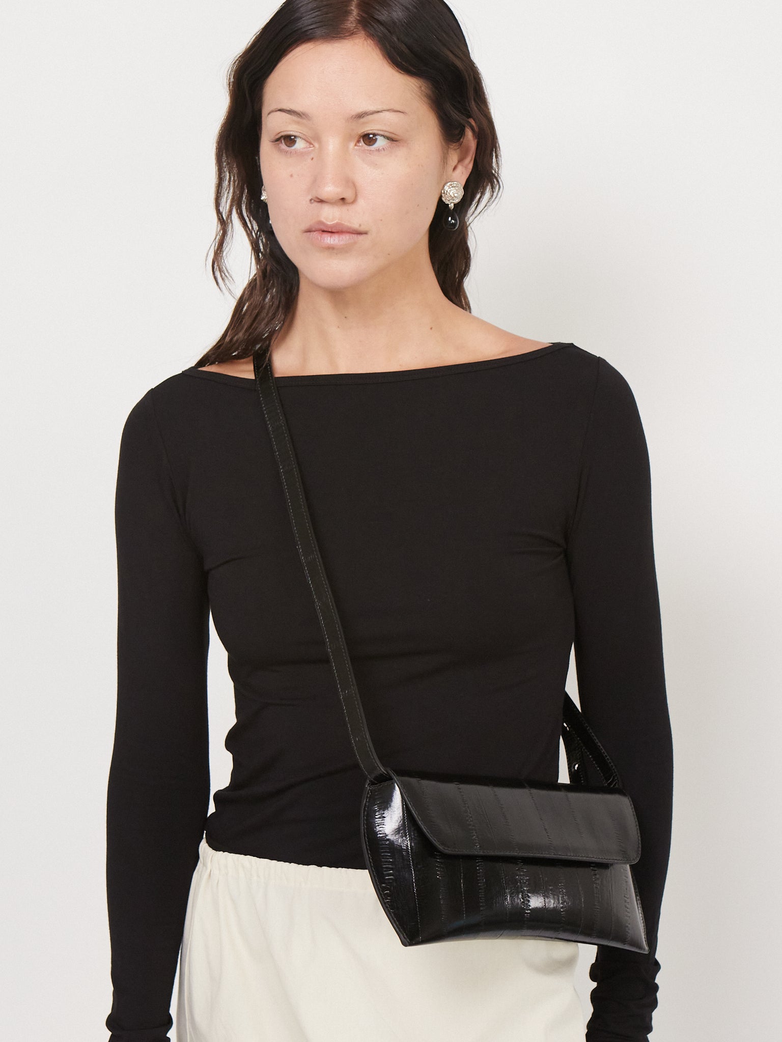 Swan Bag in Eel Black by Cordera, curated by Shop Sommer in San Francisco. 