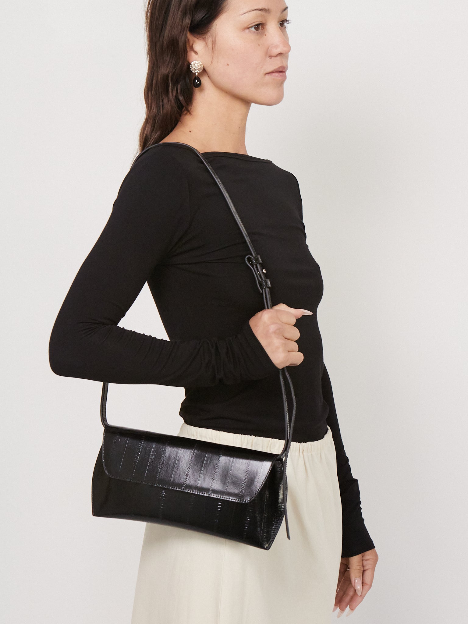 Swan Bag in Eel Black by Cordera, curated by Shop Sommer in San Francisco. 