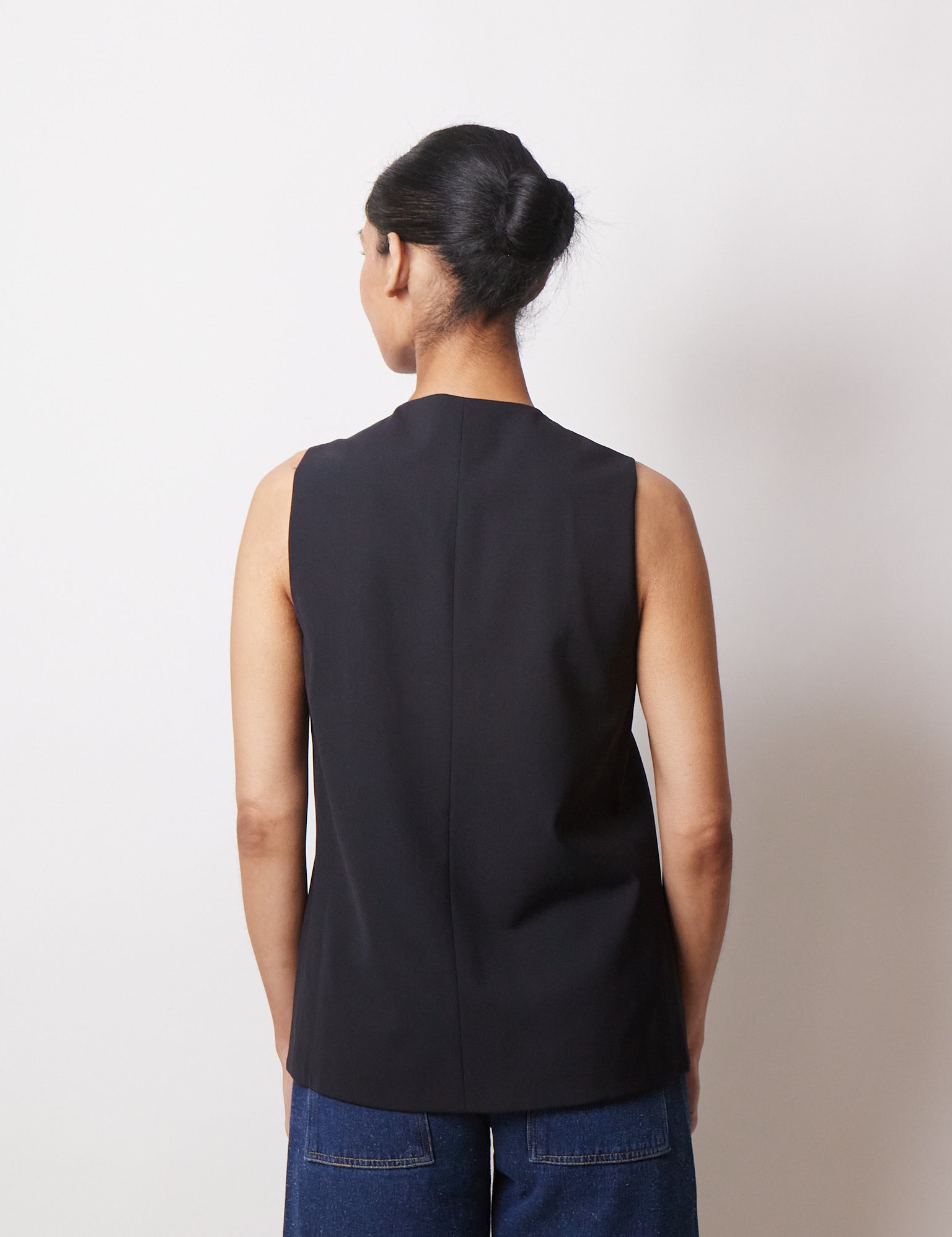 Cordera Tailored Vest Navy curated by Shop Sommer in San Francisco.