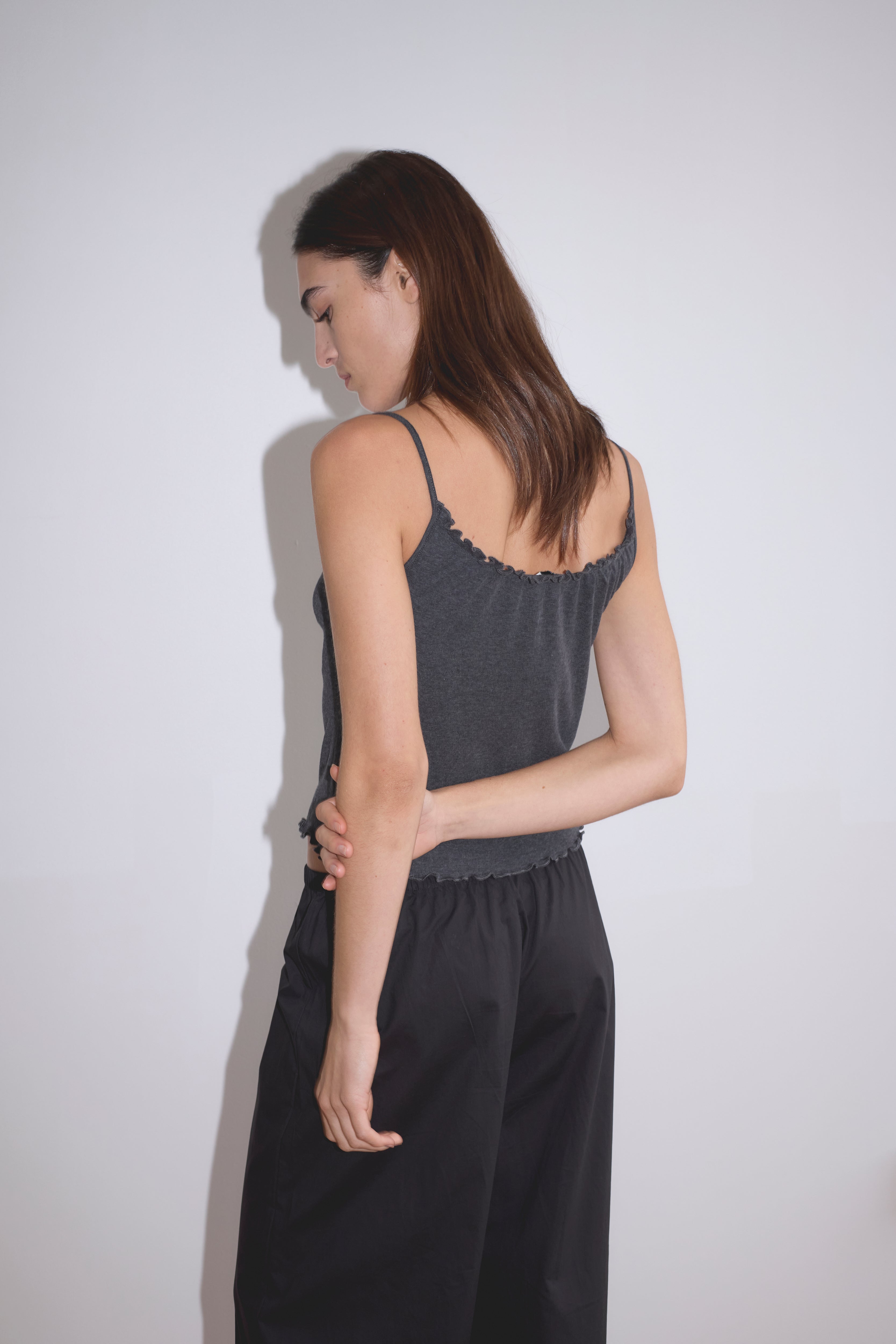 Deiji Studios Flounce Tank Grey, curated by Shop Sommer in San Francisco.