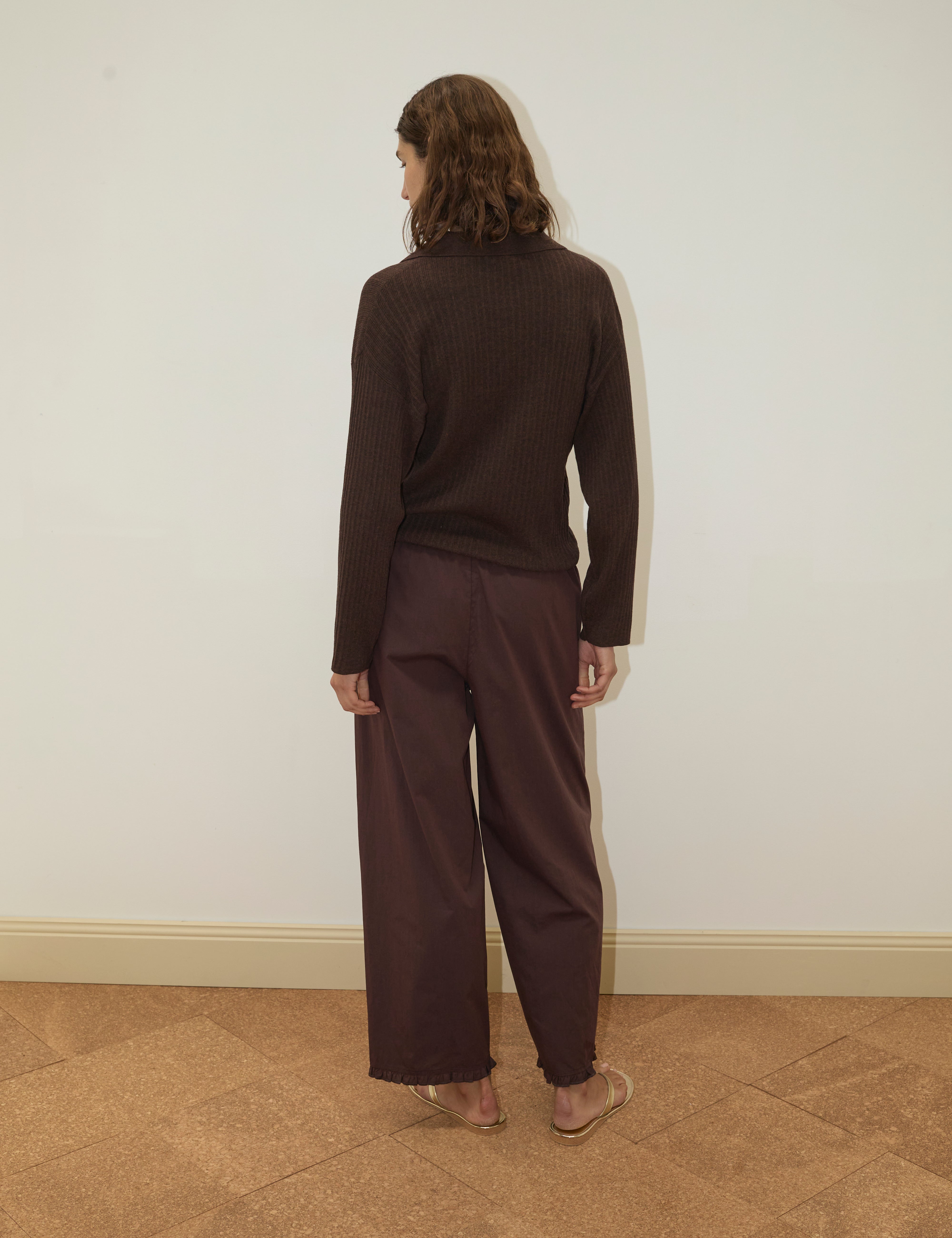 Deiji Studios Polo Knit Dark Almond, curated by Shop Sommer in San Francisco.