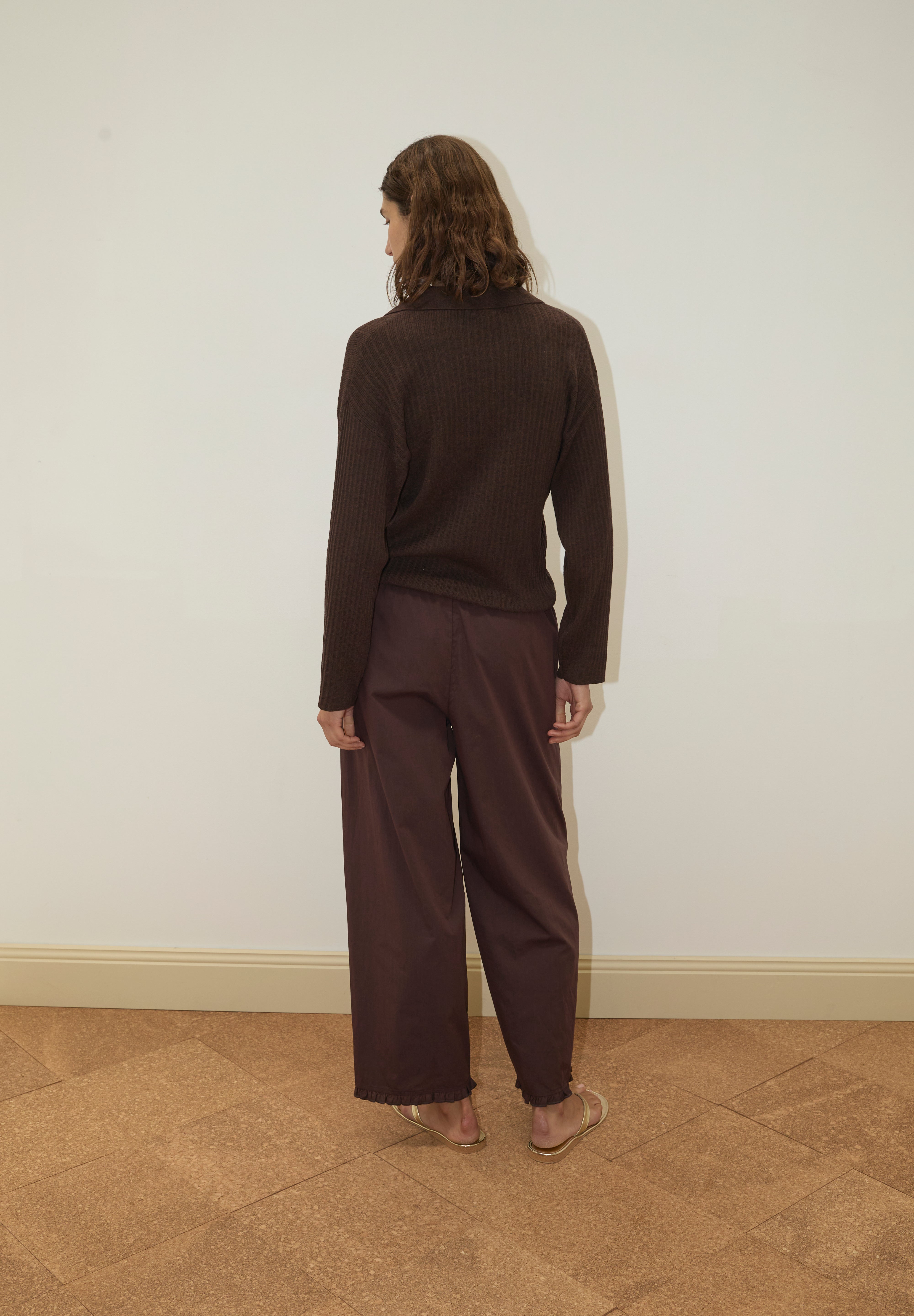 Deiji Studios Polo Knit Dark Almond, curated by Shop Sommer in San Francisco.