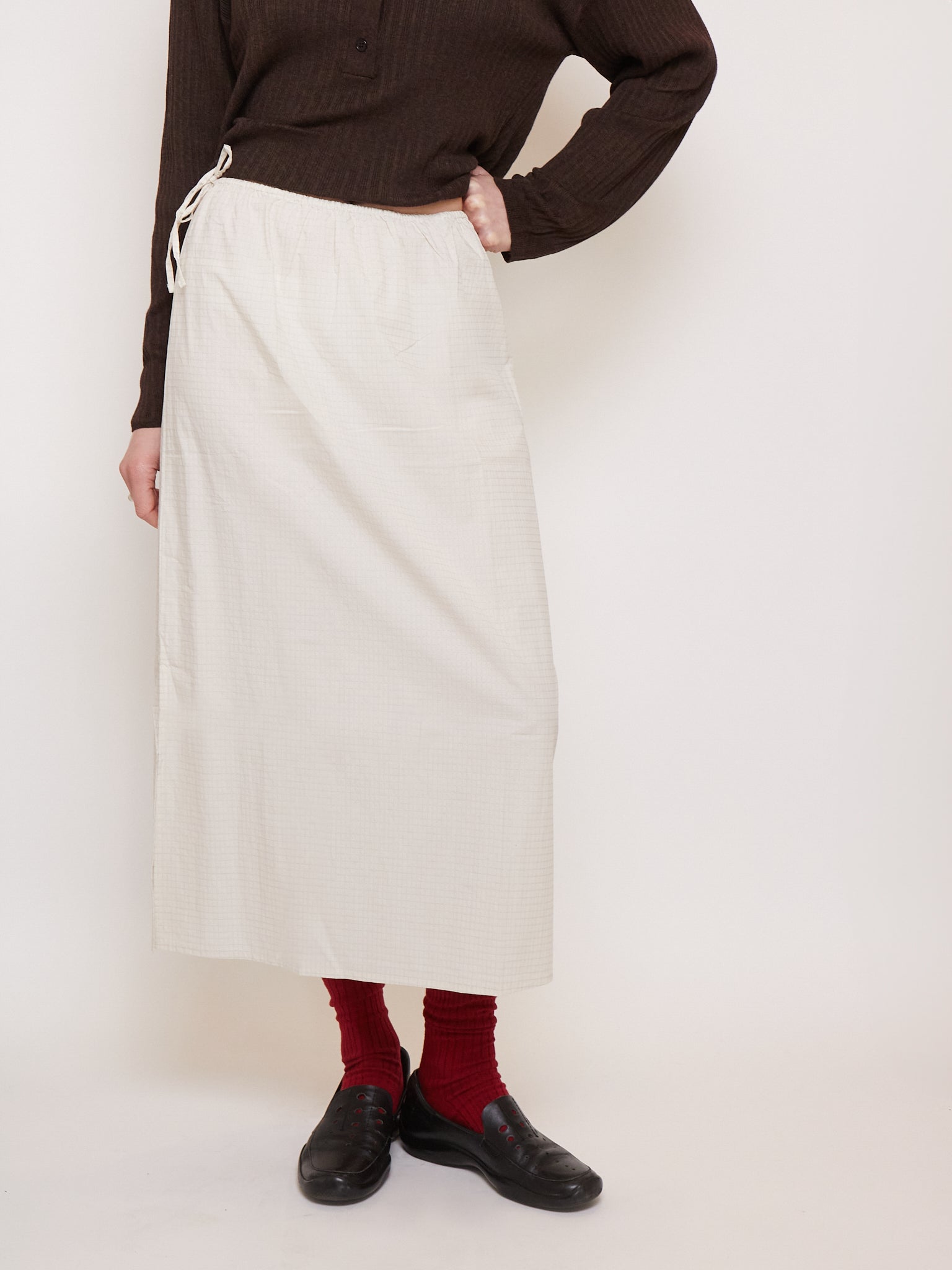 Deiji Studios Mid Day Skirt Bone Check, curated by Shop Sommer in San Francisco.