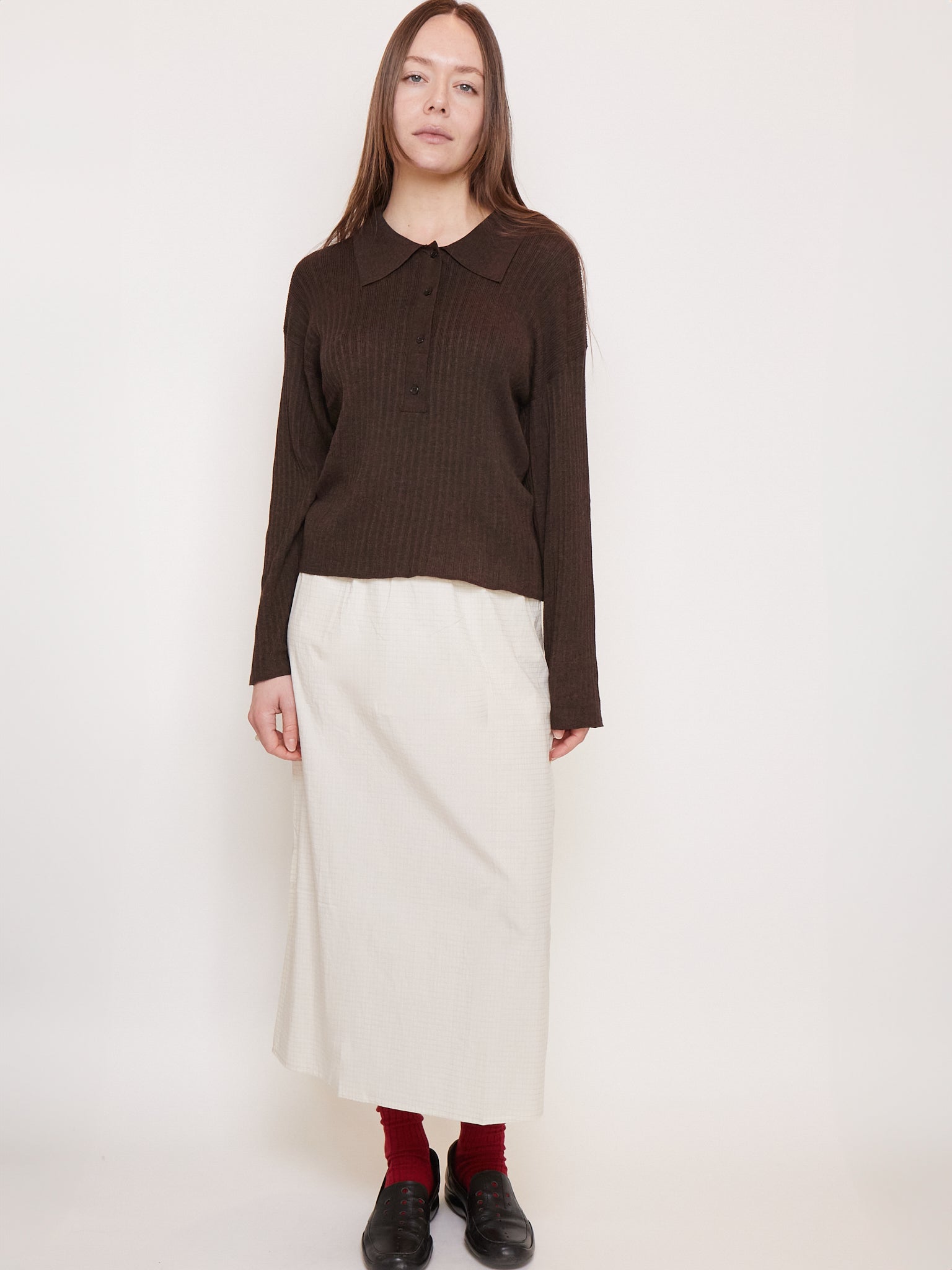 Deiji Studios Mid Day Skirt Bone Check, curated by Shop Sommer in San Francisco.