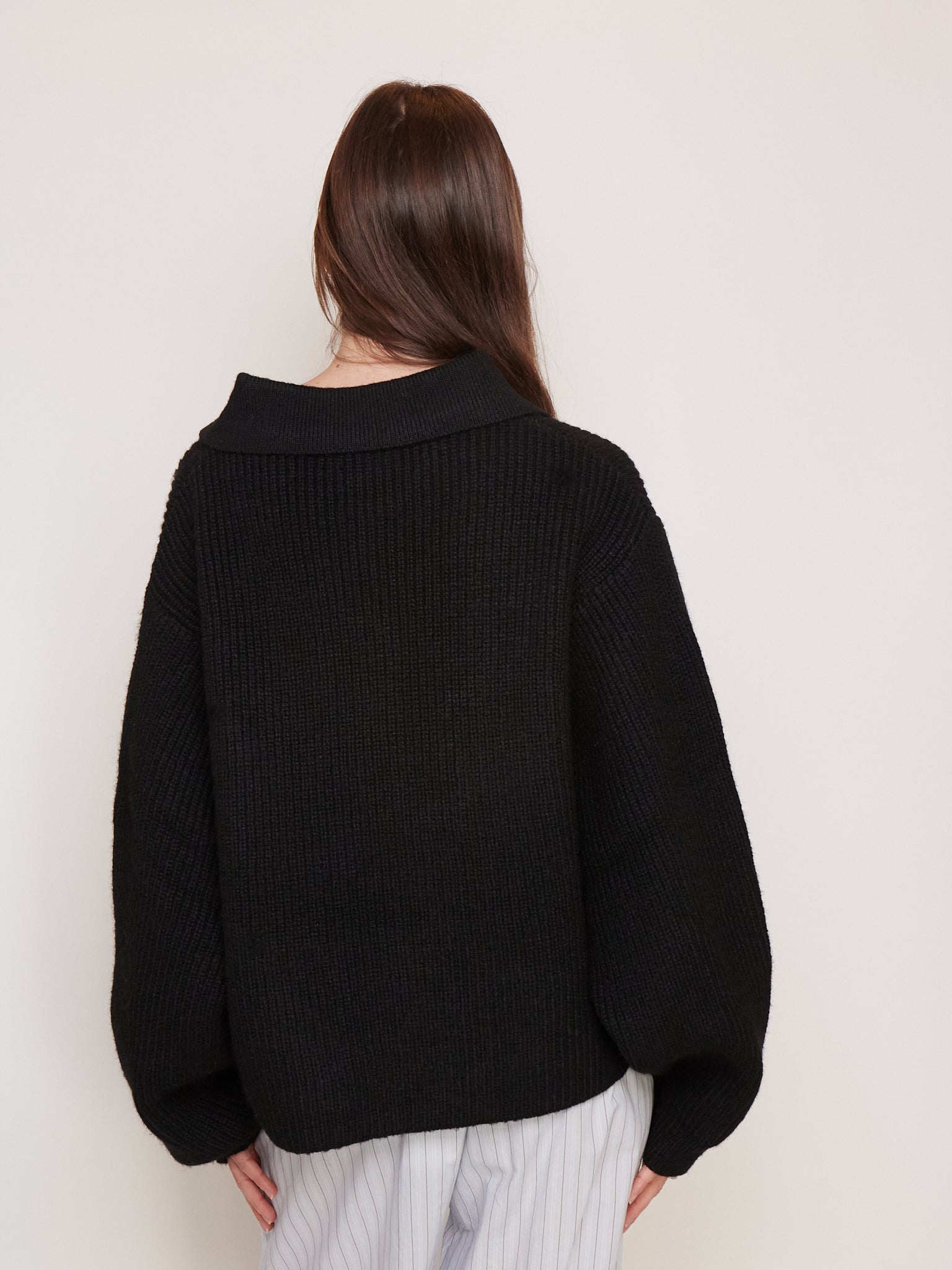 Deiji Studios Stud Cardi Knit Black, curated by Shop Sommer in San Francisco.