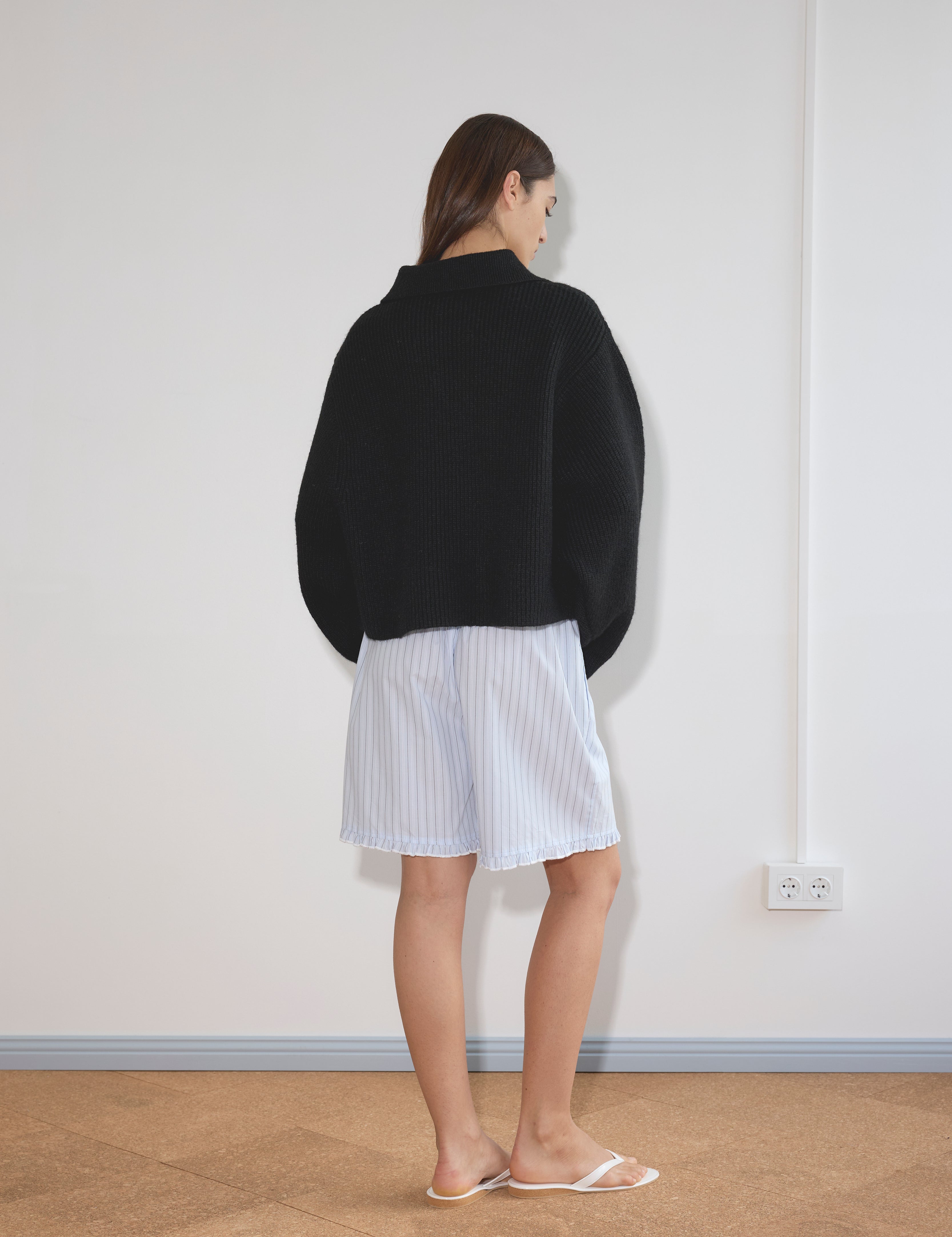 Deiji Studios Stud Cardi Knit Black, curated by Shop Sommer in San Francisco.