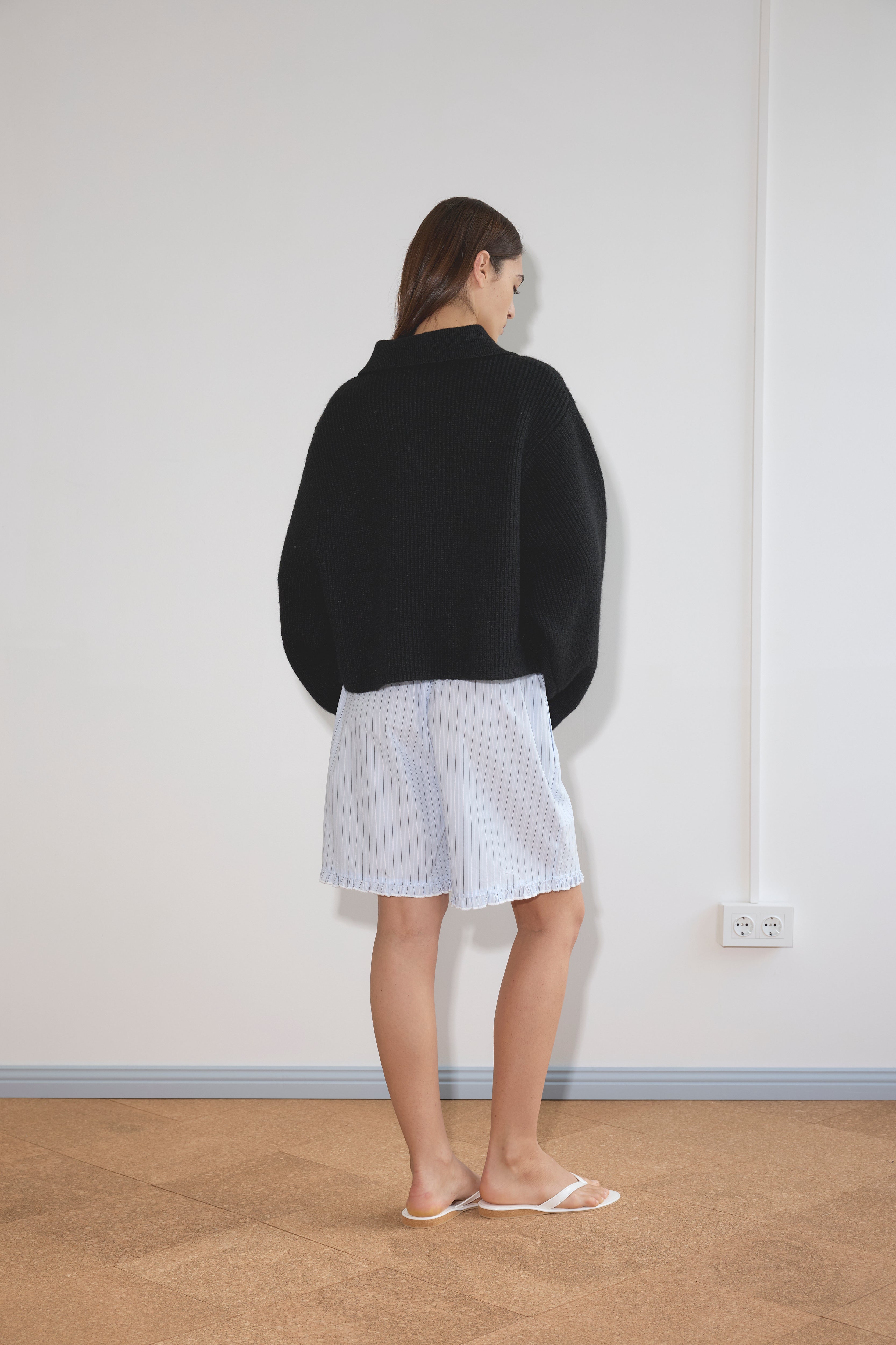 Deiji Studios Stud Cardi Knit Black, curated by Shop Sommer in San Francisco.