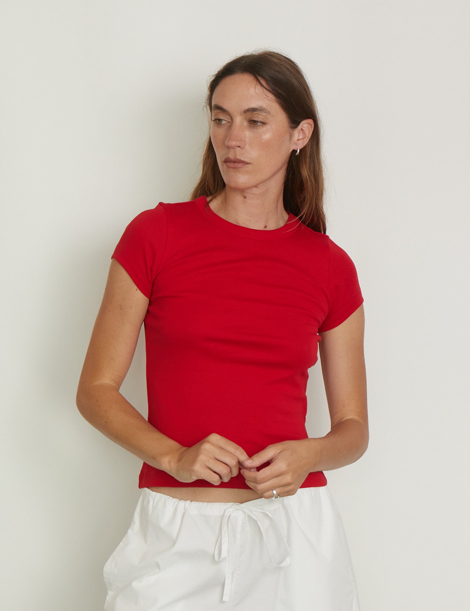 Car Baby Tee in Apple from Flore Flore, curated by Shop Sommer in San Francisco. 