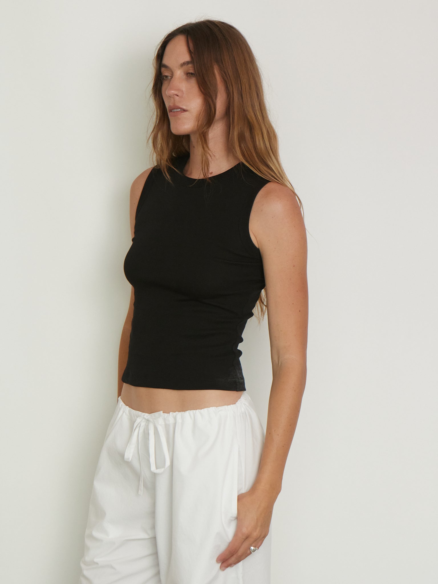 Esme Tank in Black from Flore Flore, curated by Shop Sommer in San Francisco. 