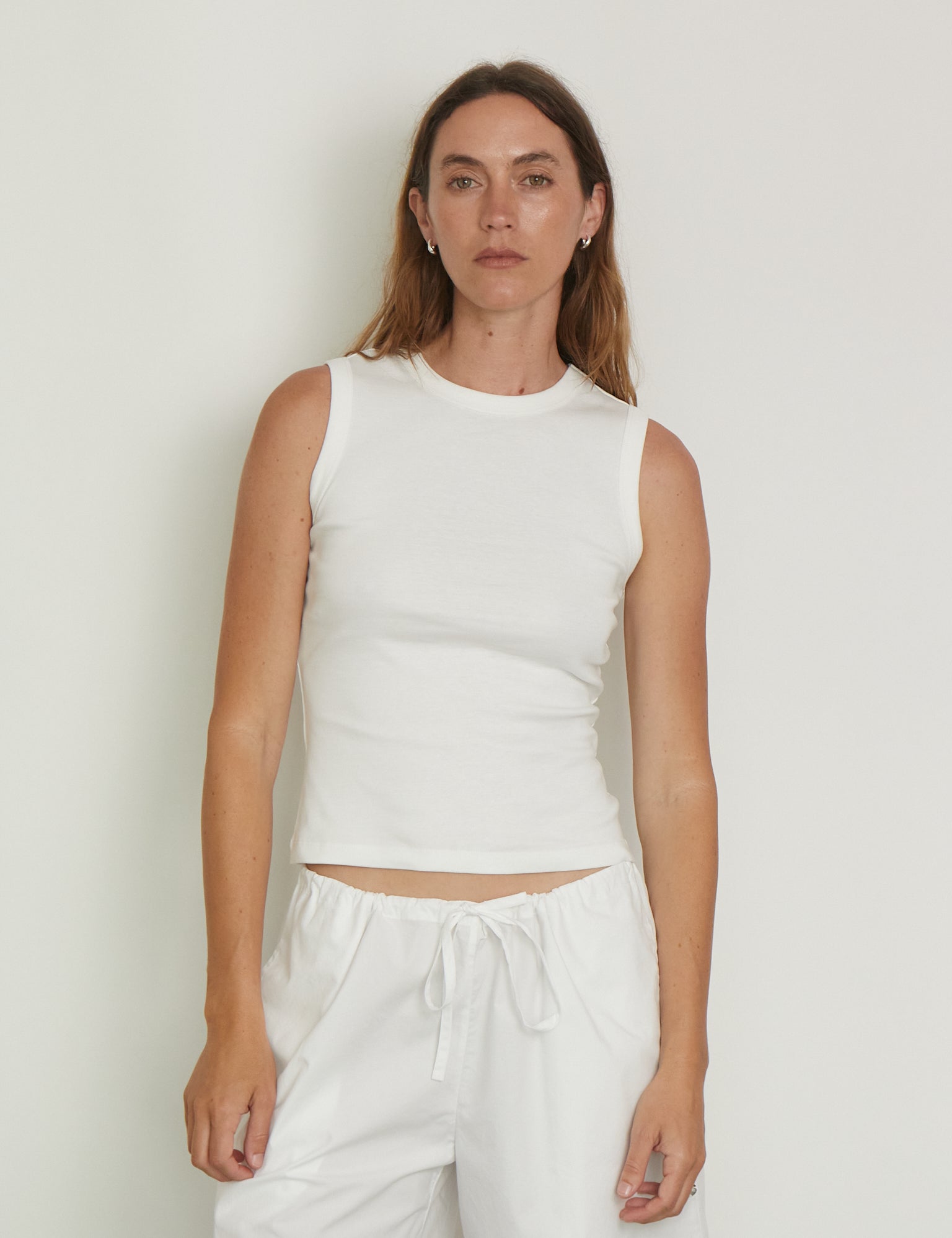 Esme Tank in White from Flore Flore, curated by Shop Sommer in San Francisco. 