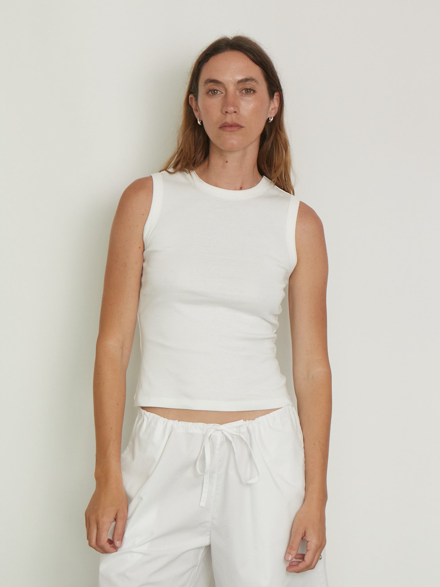 Esme Tank in White from Flore Flore, curated by Shop Sommer in San Francisco. 
