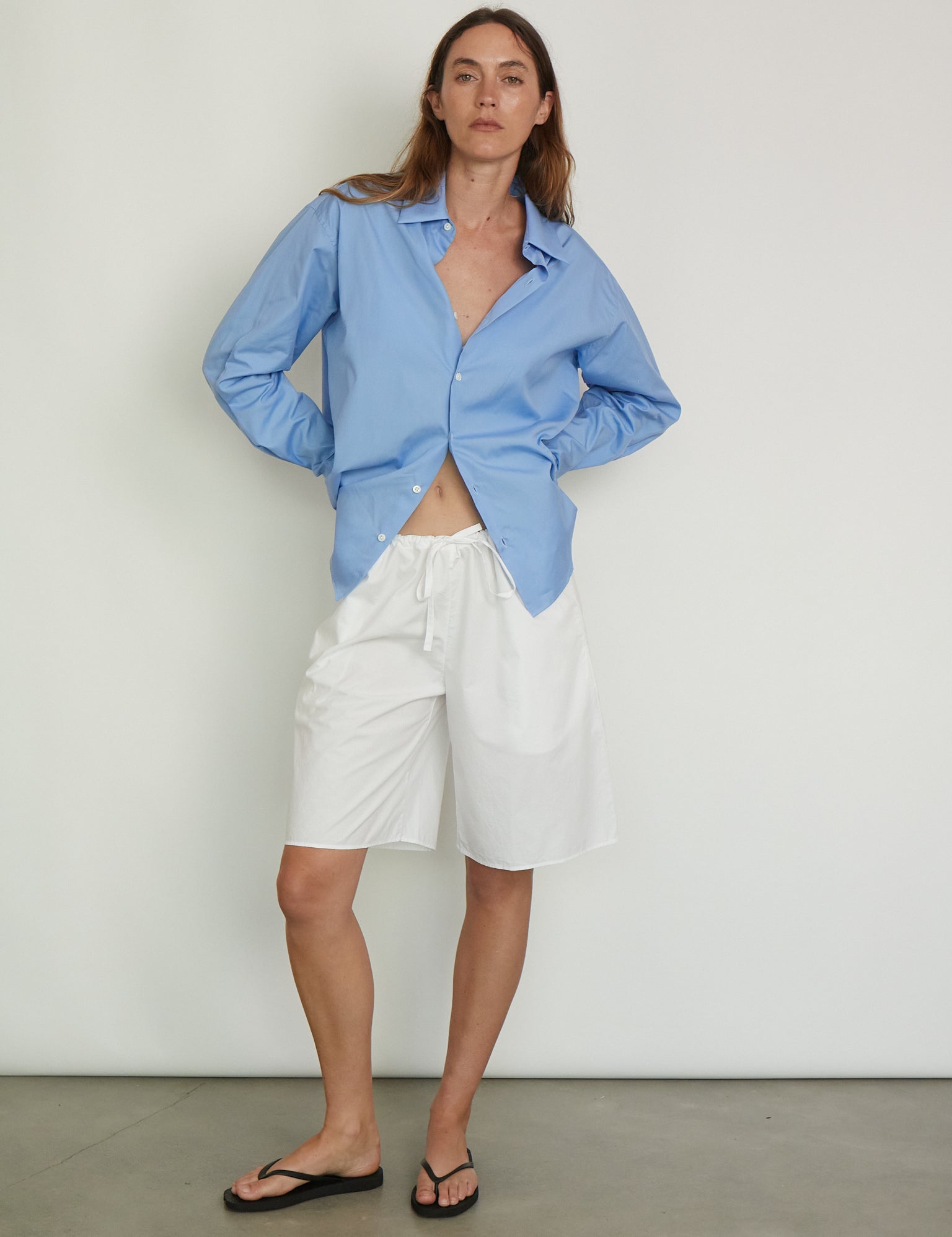 Josephine Bermuda Short in White from Flore Flore, curated by Shop Sommer in San Francisco. 