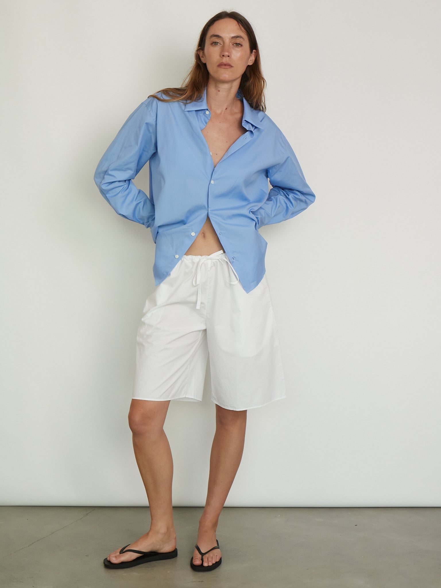 Josephine Bermuda Short in White from Flore Flore, curated by Shop Sommer in San Francisco. 