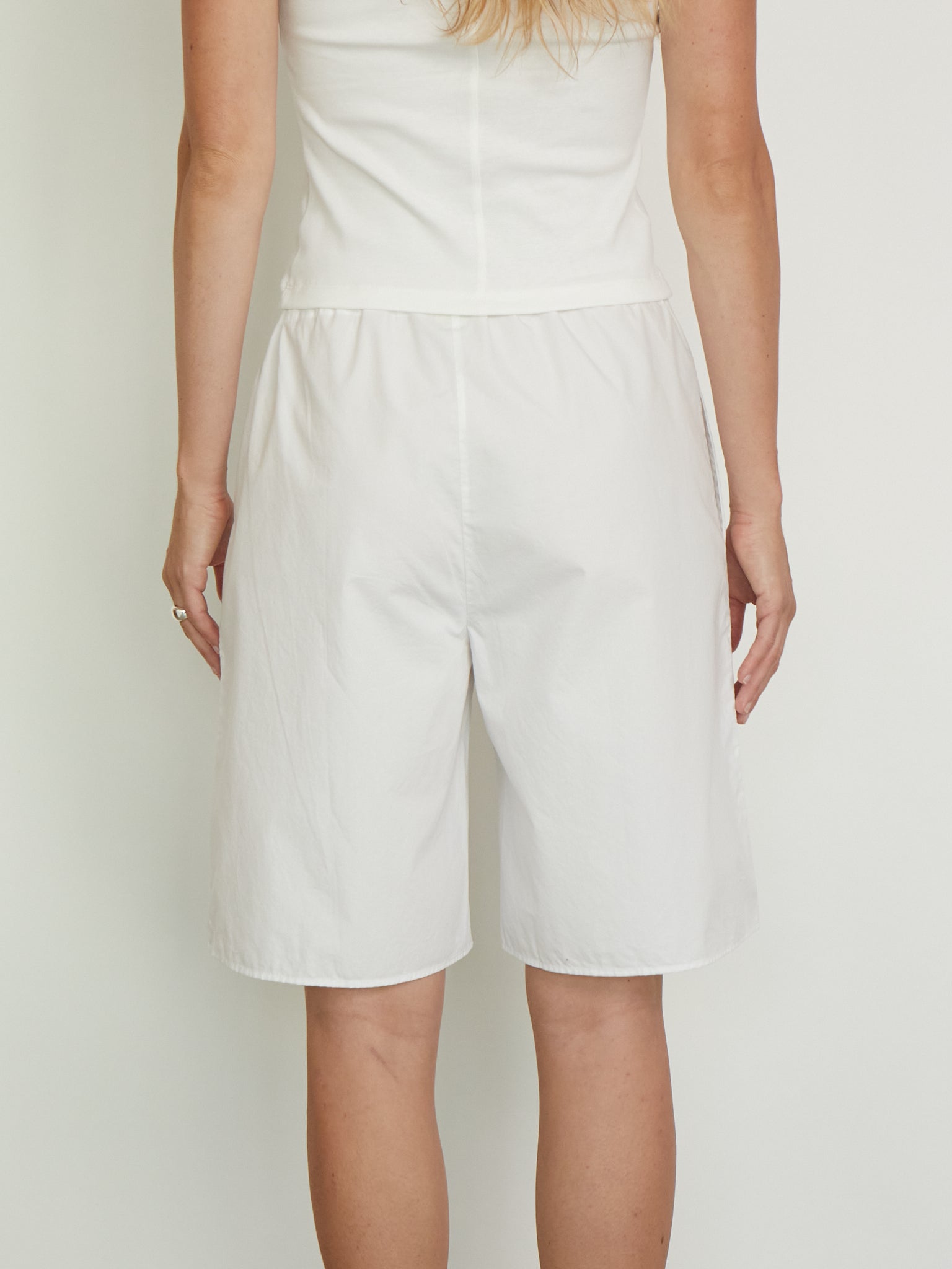 Josephine Bermuda Short in White from Flore Flore, curated by Shop Sommer in San Francisco. 