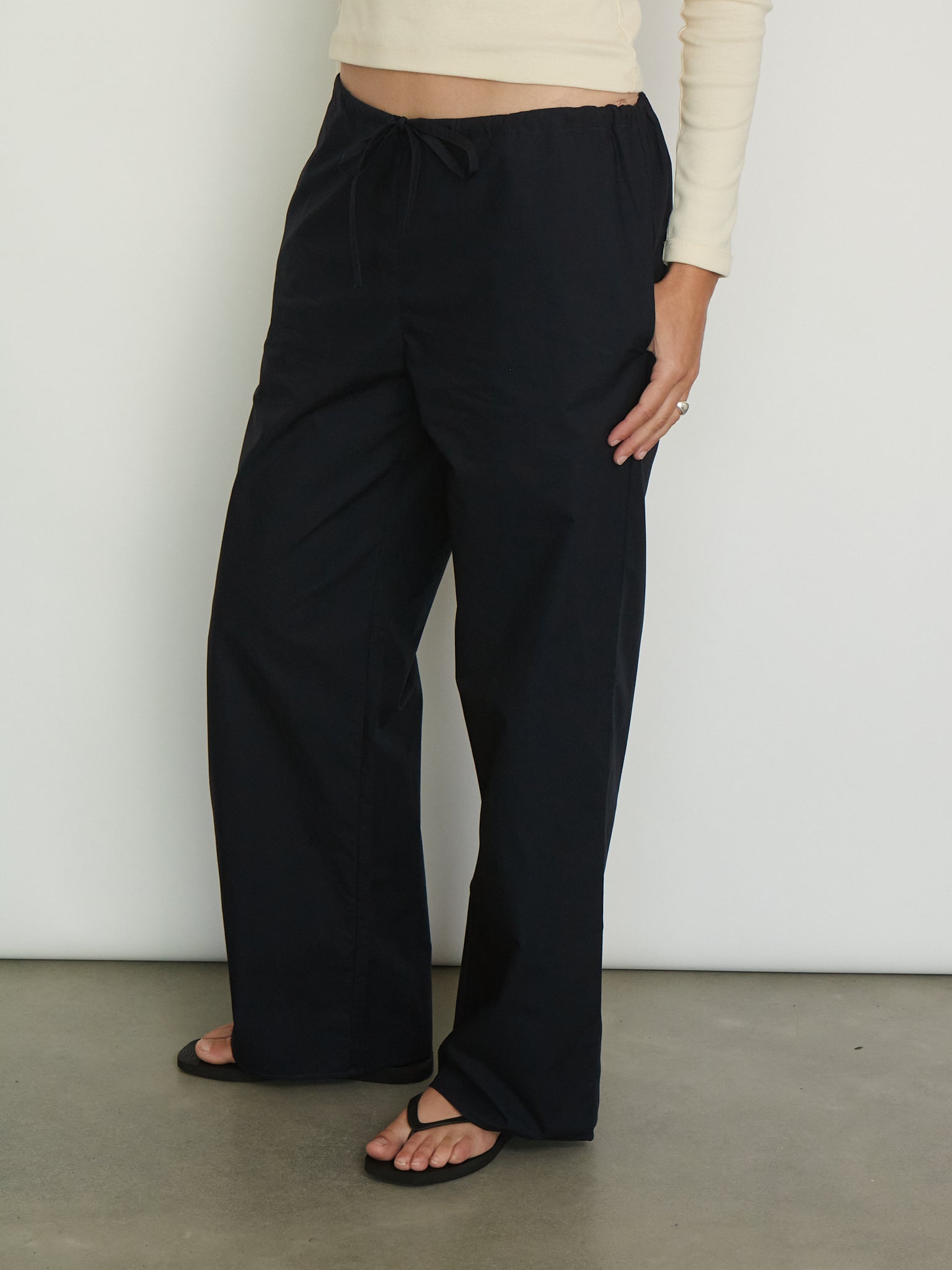 Josephine Lengthened Trousers in Navy from Flore Flore, curated by Shop Sommer in San Francisco. 