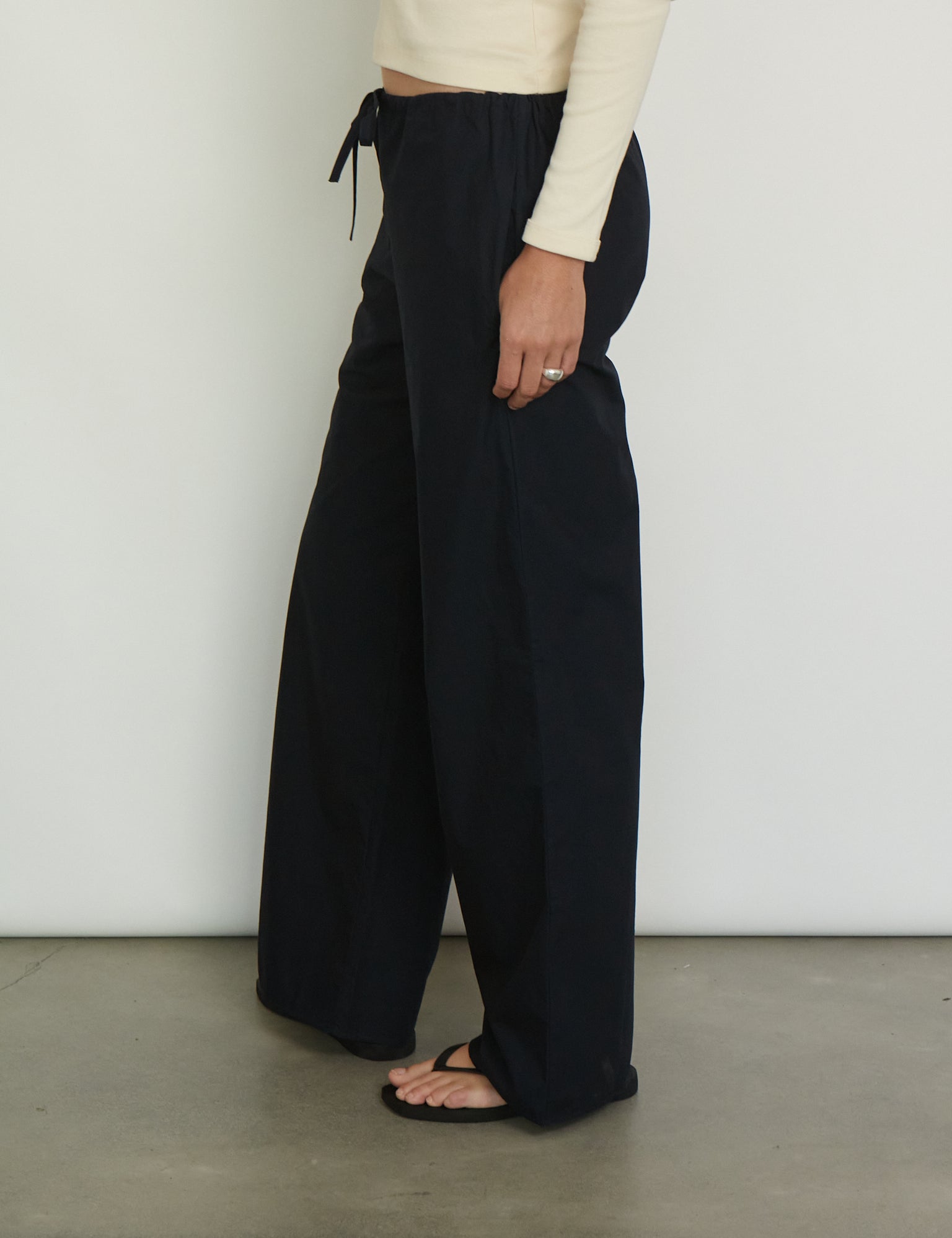 Josephine Lengthened Trousers in Navy from Flore Flore, curated by Shop Sommer in San Francisco. 