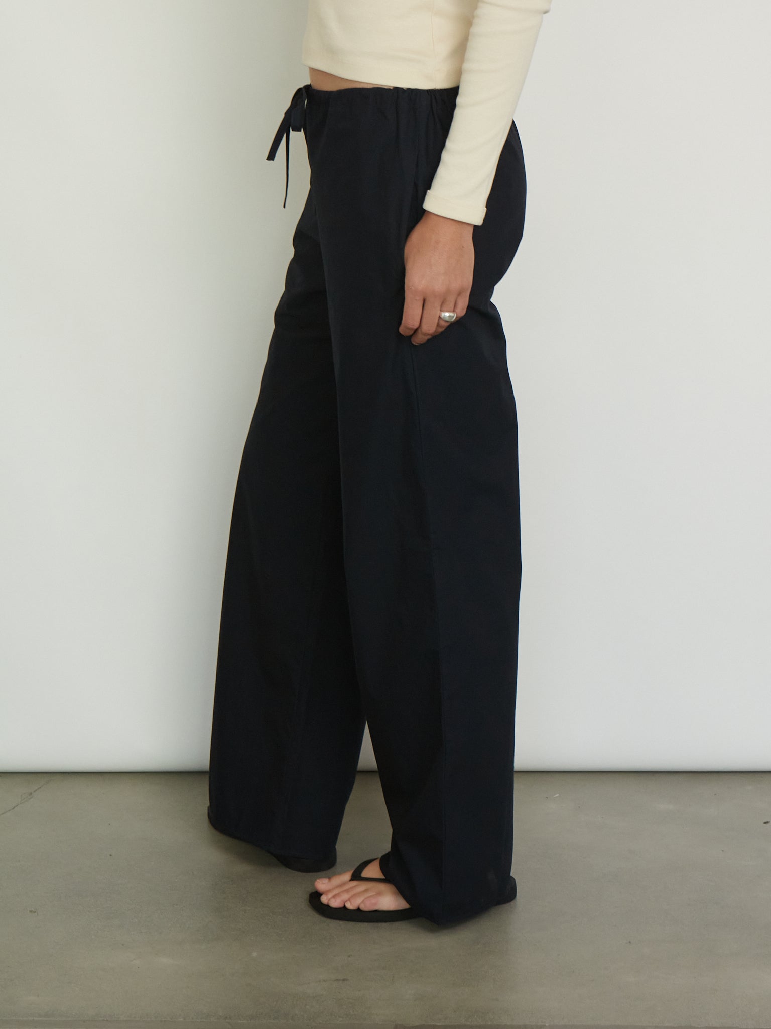 Josephine Lengthened Trousers in Navy from Flore Flore, curated by Shop Sommer in San Francisco. 