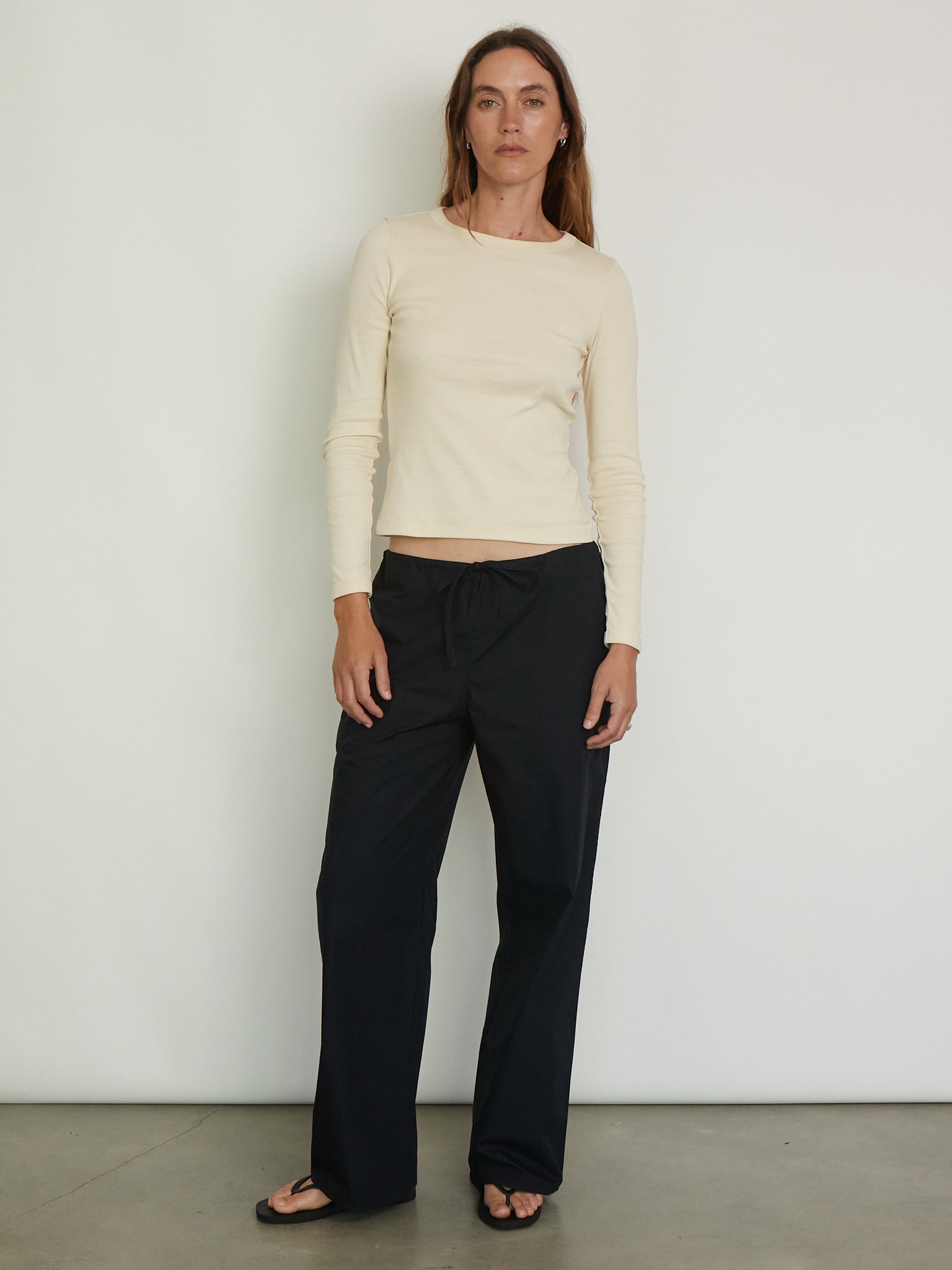 Josephine Lengthened Trousers in Navy from Flore Flore, curated by Shop Sommer in San Francisco. 