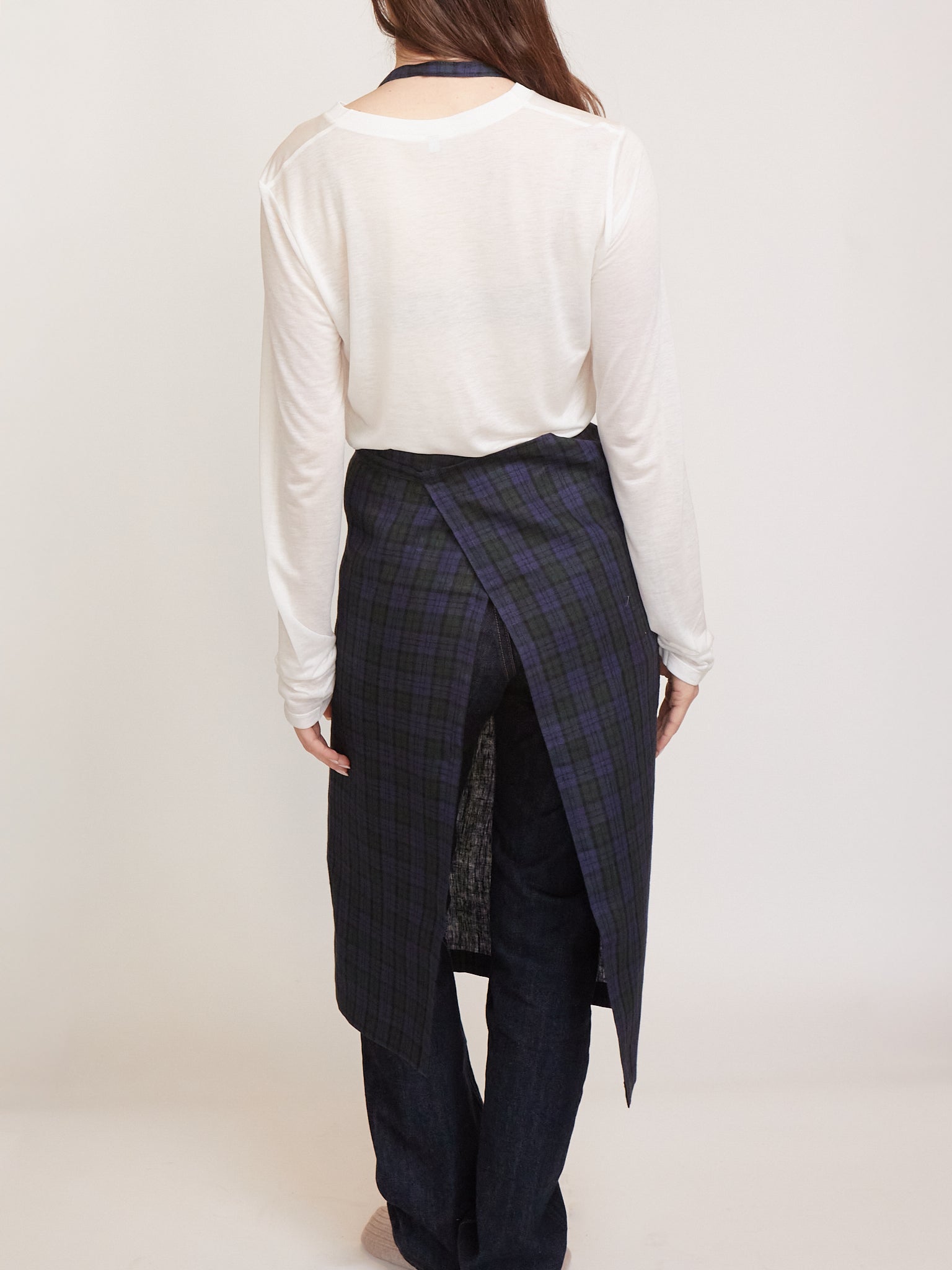 Linen Apron Plaid