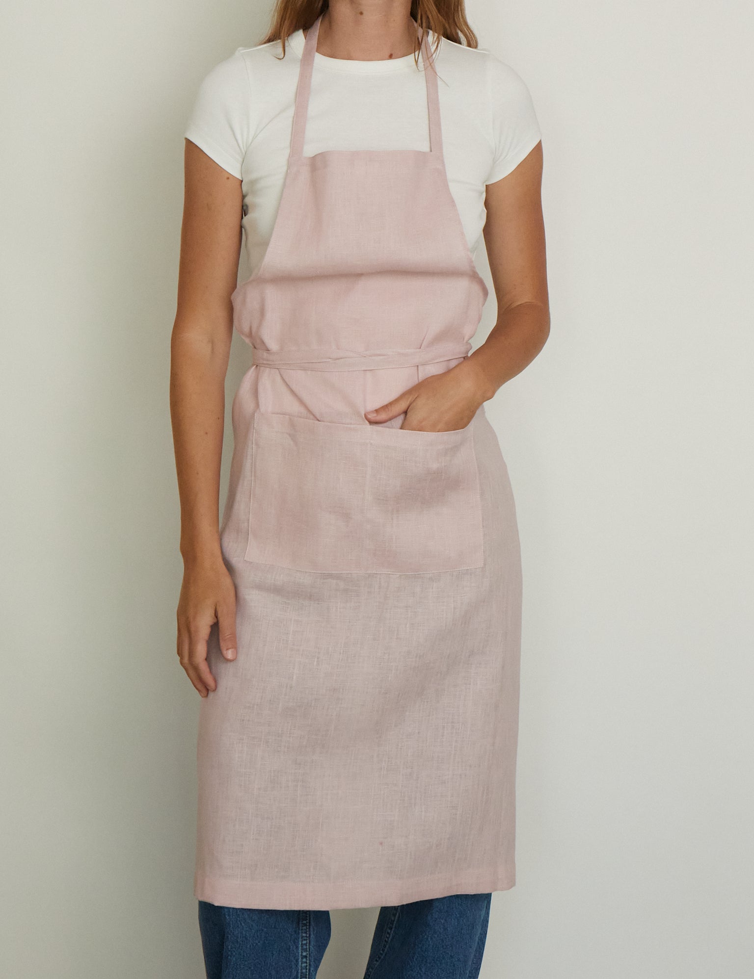 Fog Linen Chef's Apron in Rose, curated by Shop Sommer in San Francisco.
