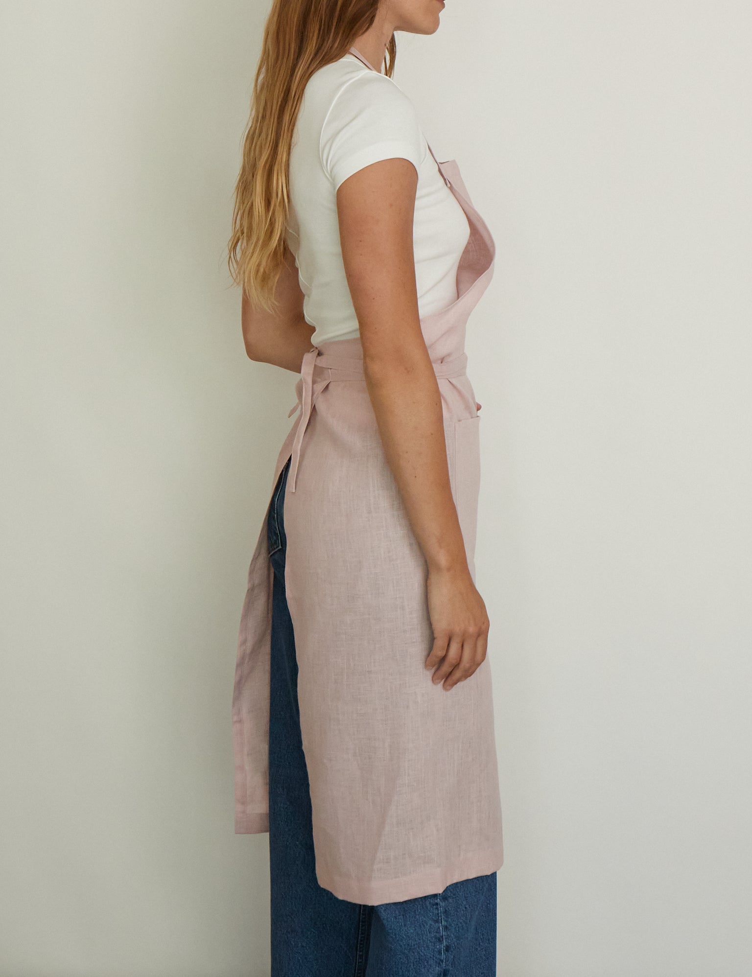 Fog Linen Chef's Apron in Rose, curated by Shop Sommer in San Francisco.