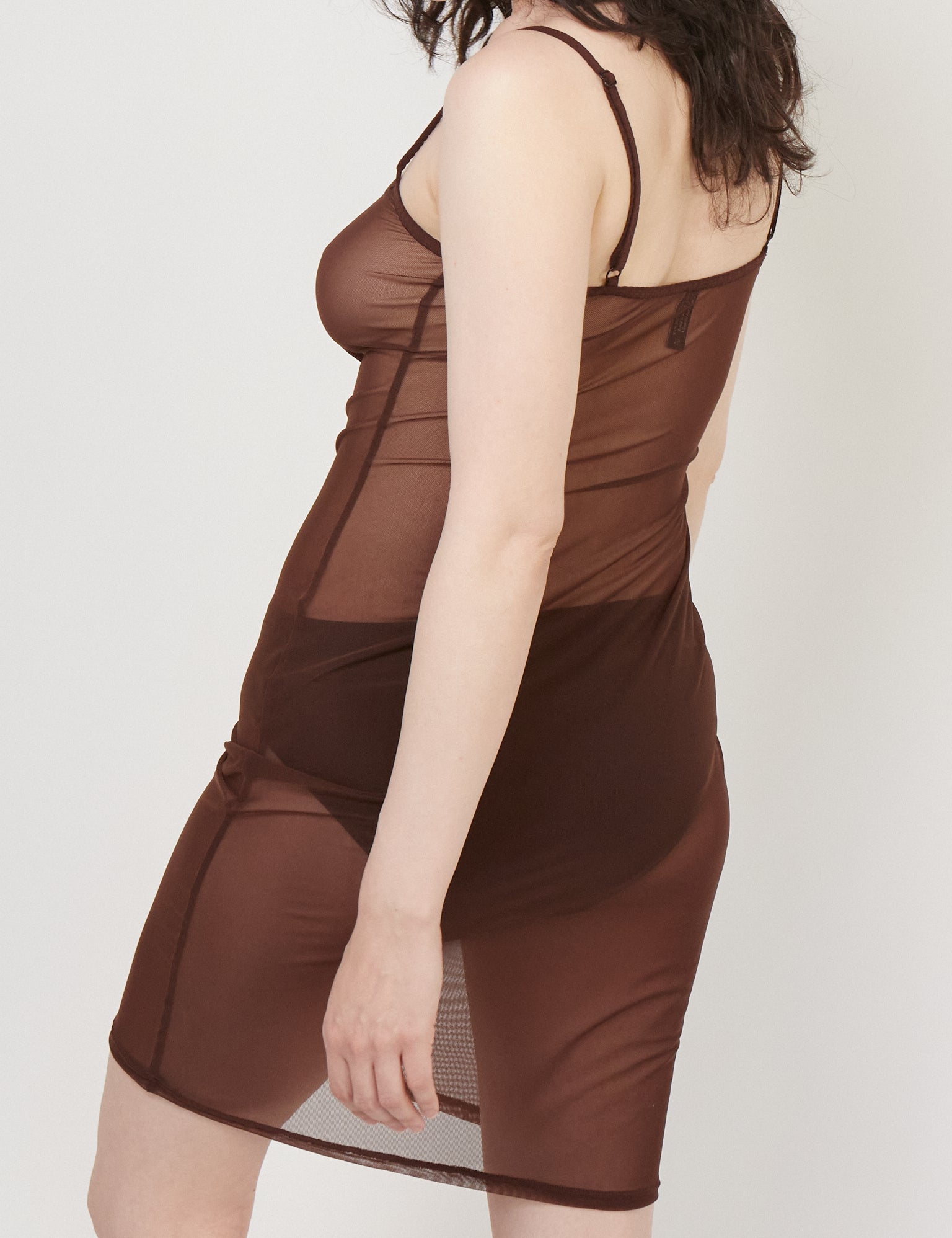Kye Intimates Overlay Slip Dress in Cocoa, curated by Shop Sommer in San Francisco