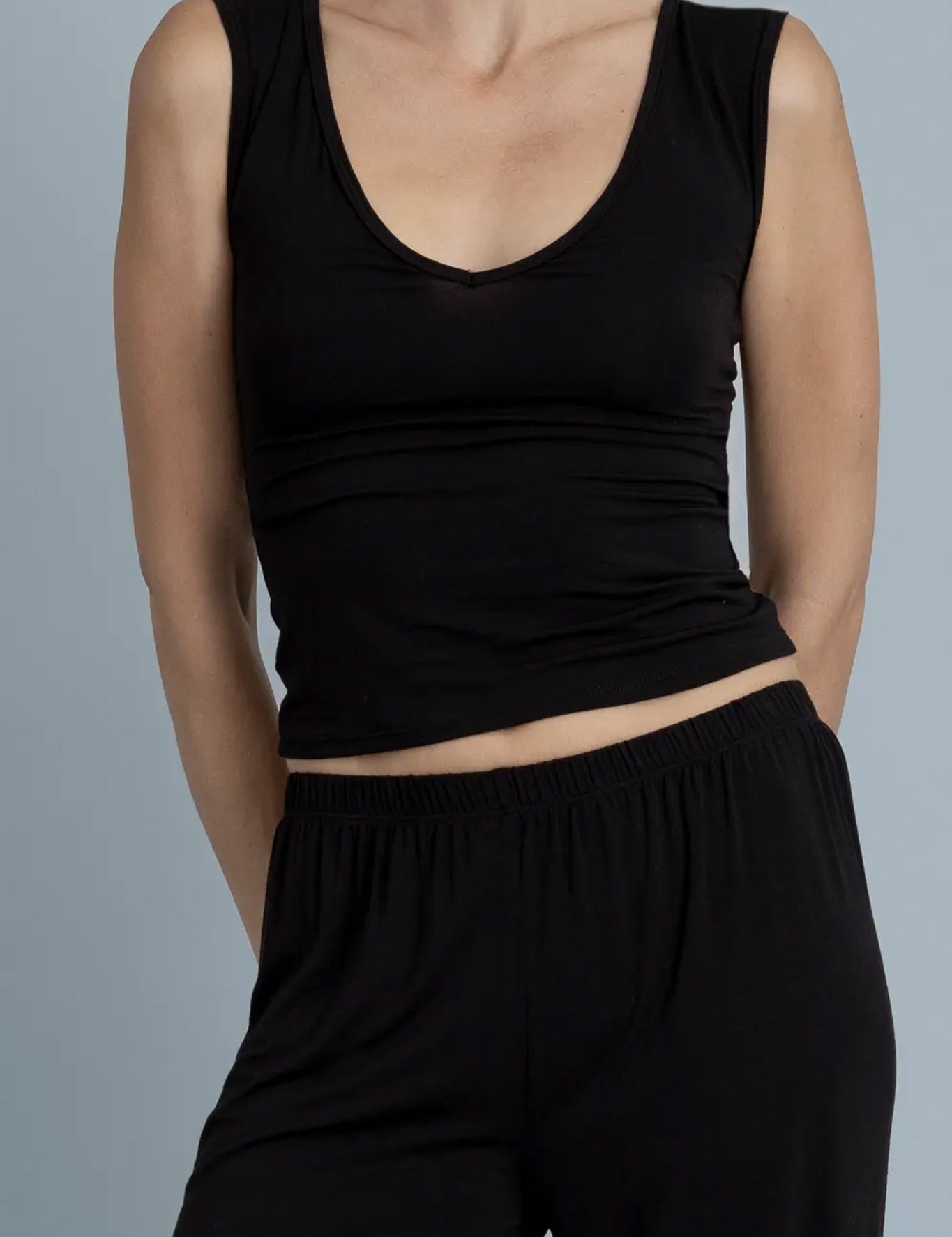 Kye Intimates Recline Shell Sleeveless Top Black, curated by Shop Sommer in San Francisco.