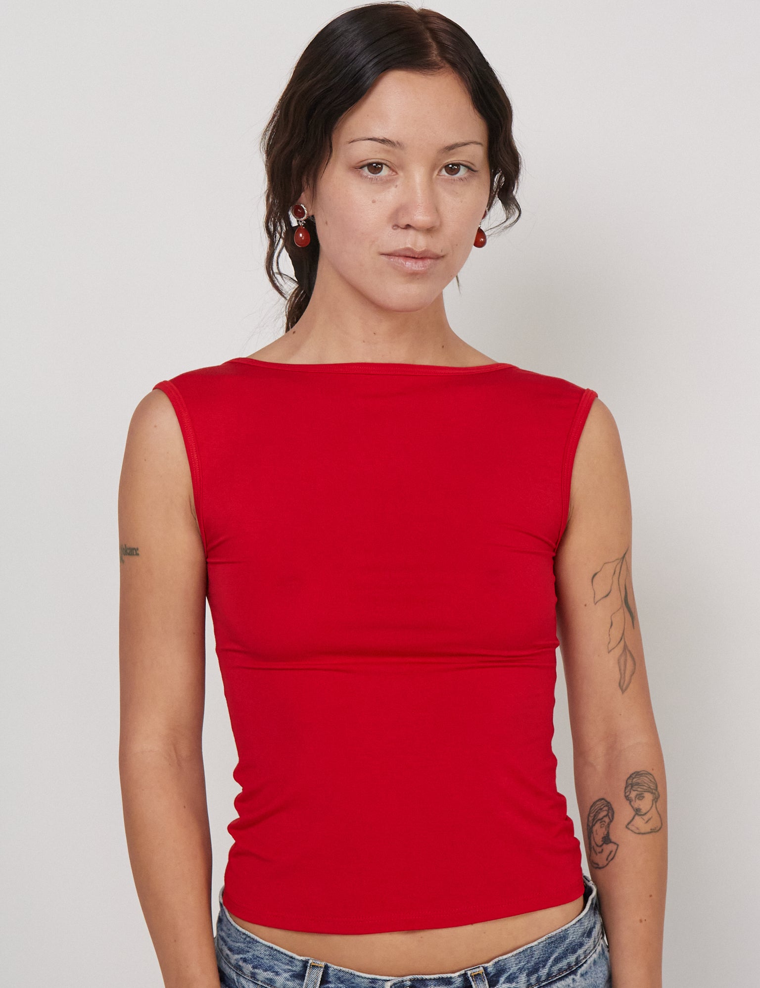 Kye Intimates Recline Bateau Sleeveless Top in Corbusier Red Shop Sommer San Francisco