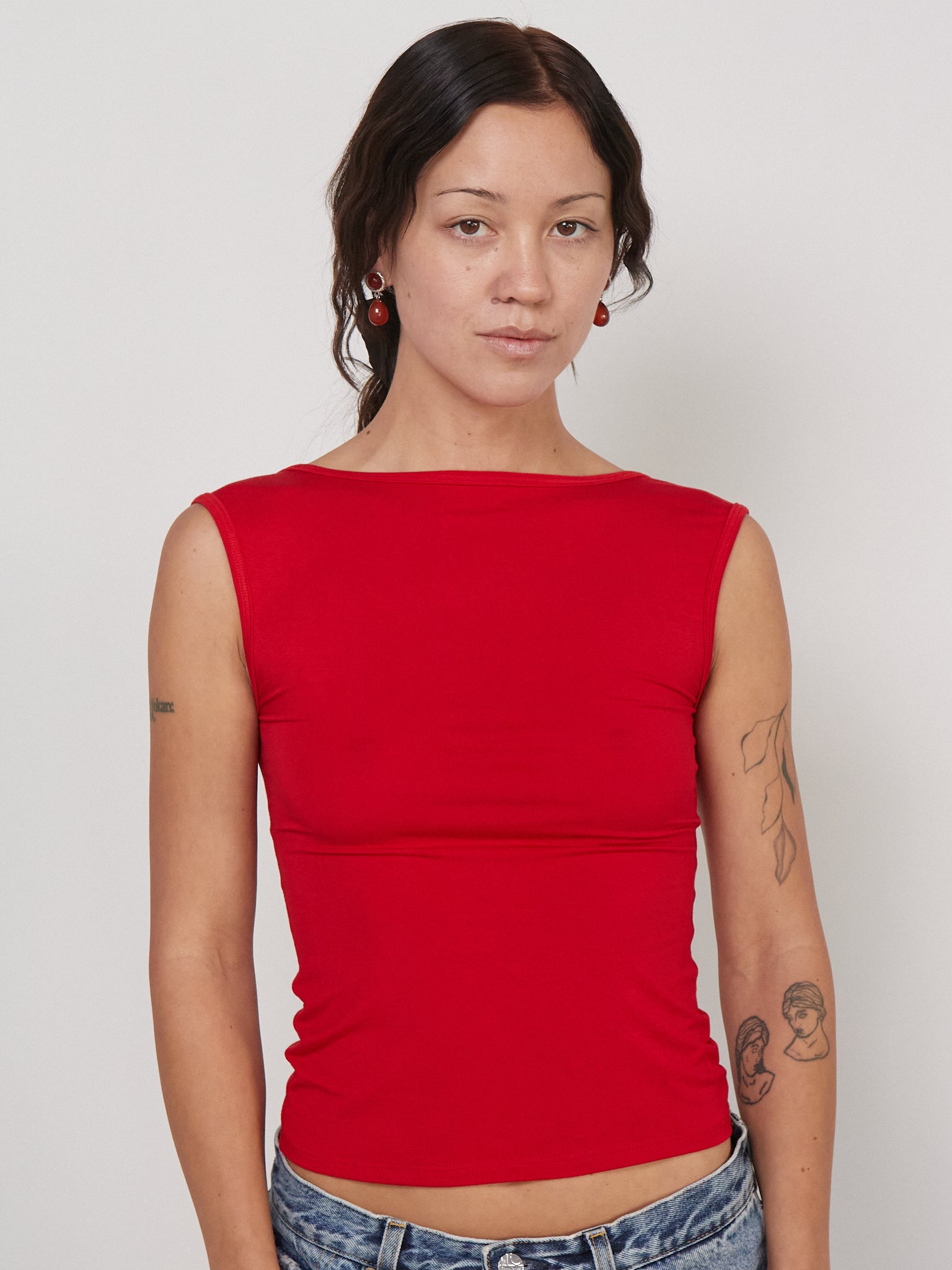 Kye Intimates Recline Bateau Sleeveless Top in Corbusier Red Shop Sommer San Francisco