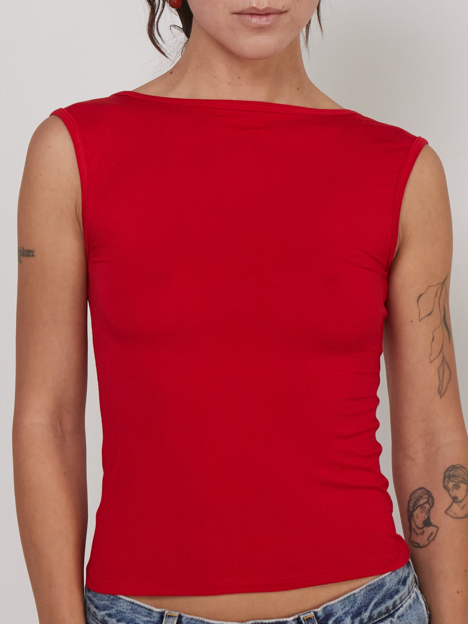 Kye Intimates Recline Bateau Sleeveless Top in Corbusier Red Shop Sommer San Francisco
