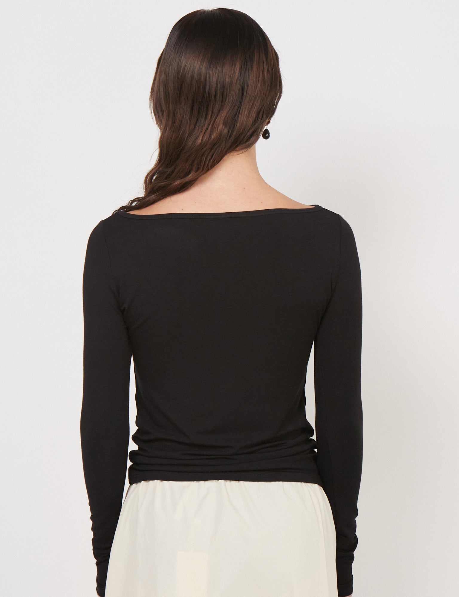 Kye Intimates Recline Bateau Long Sleeve Black, curated by Shop Sommer in San Francisco