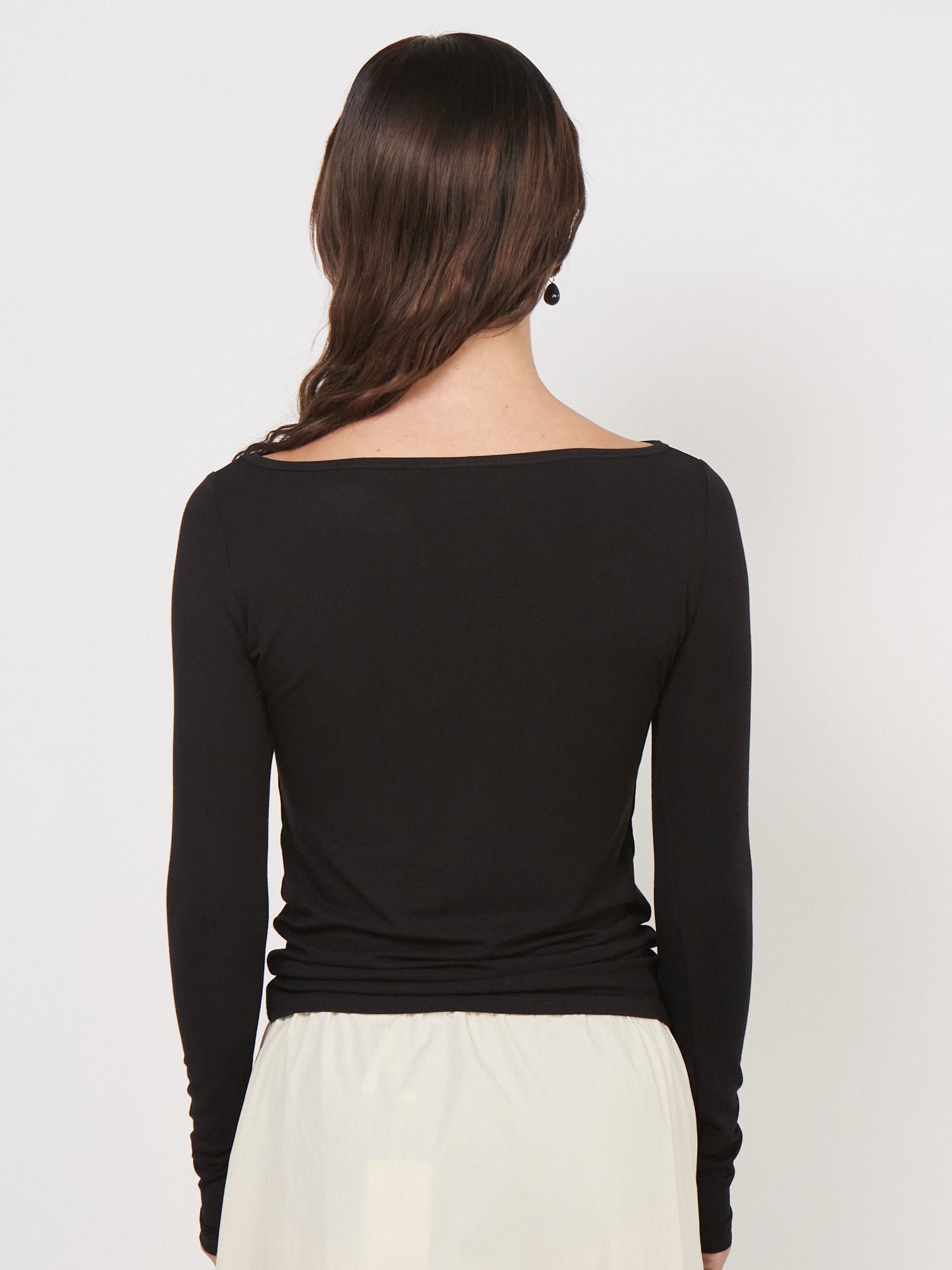 Kye Intimates Recline Bateau Long Sleeve Black, curated by Shop Sommer in San Francisco