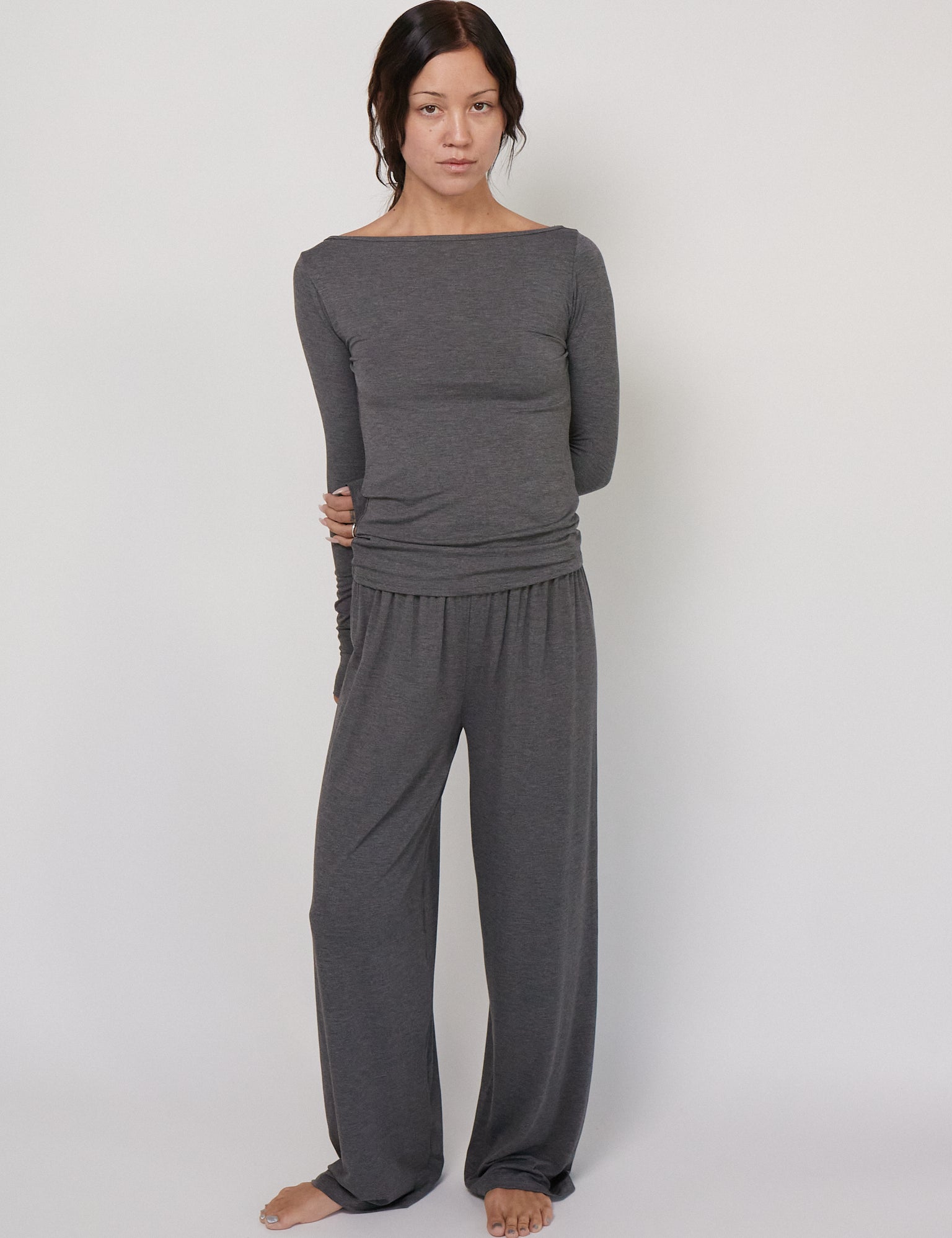 Kye Intimates Recline Pant in Charcoal Shop Sommer San Francisco